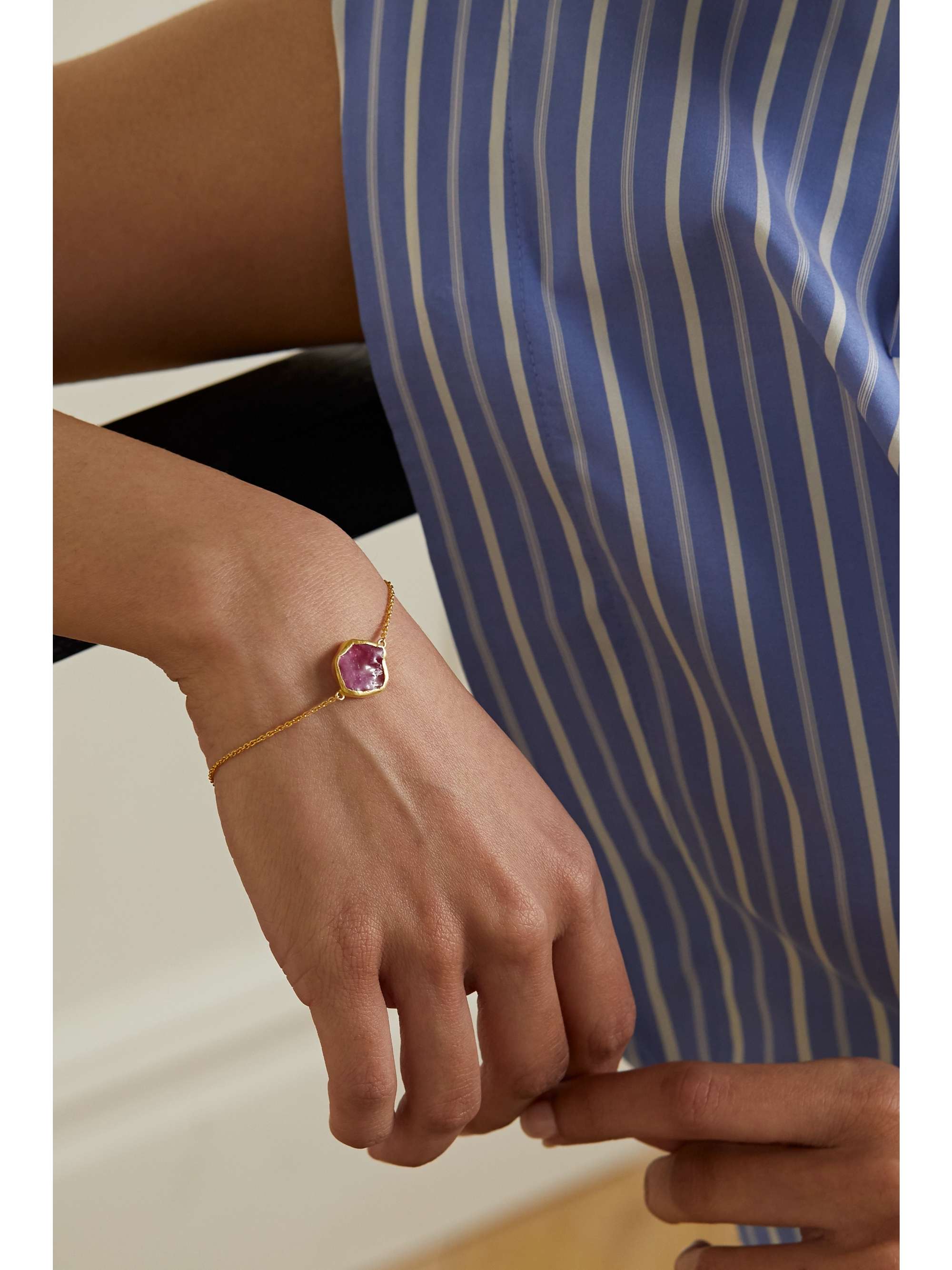 PIPPA SMALL 18-karat gold ruby bracelet