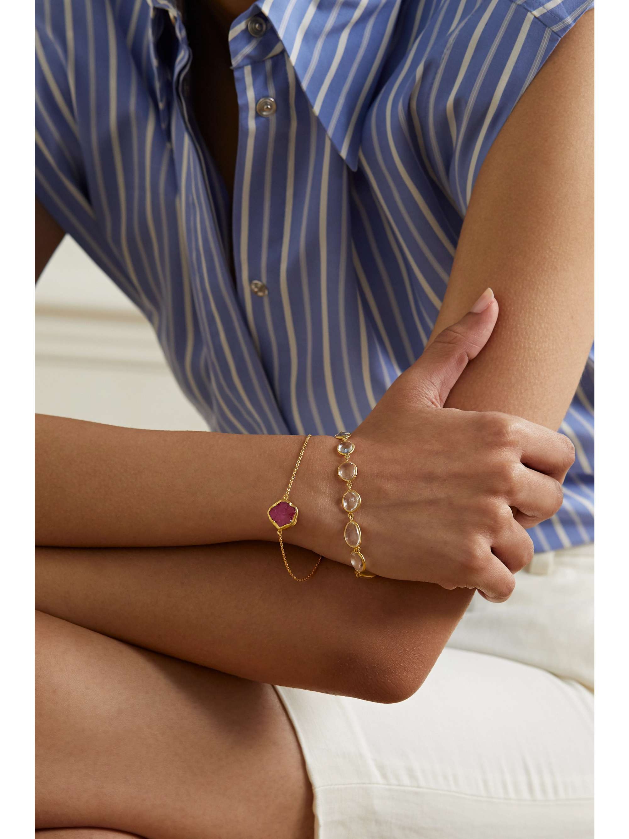 PIPPA SMALL 18-karat gold ruby bracelet