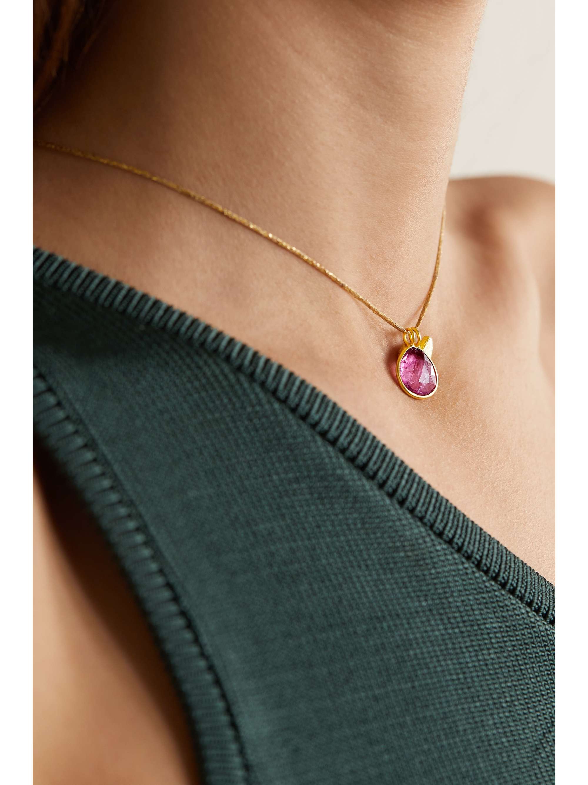 PIPPA SMALL 18-karat gold citrine necklace