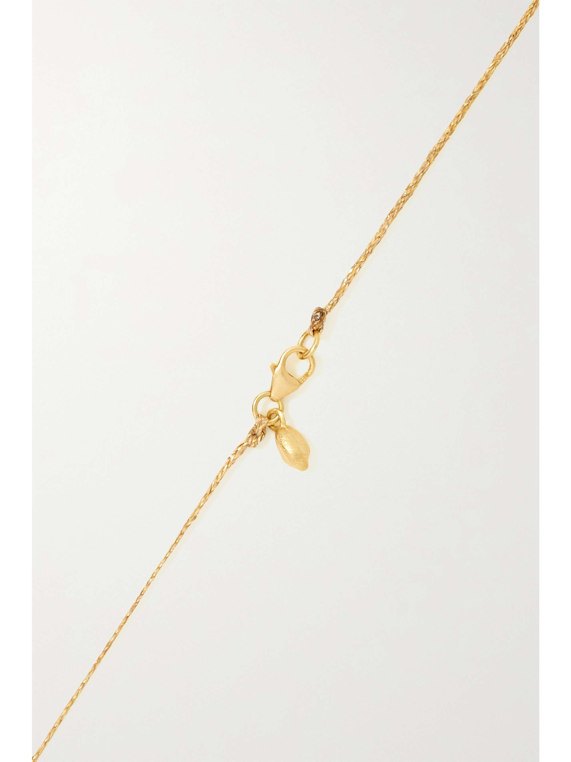 PIPPA SMALL 18-karat gold, tourmaline and cord necklace