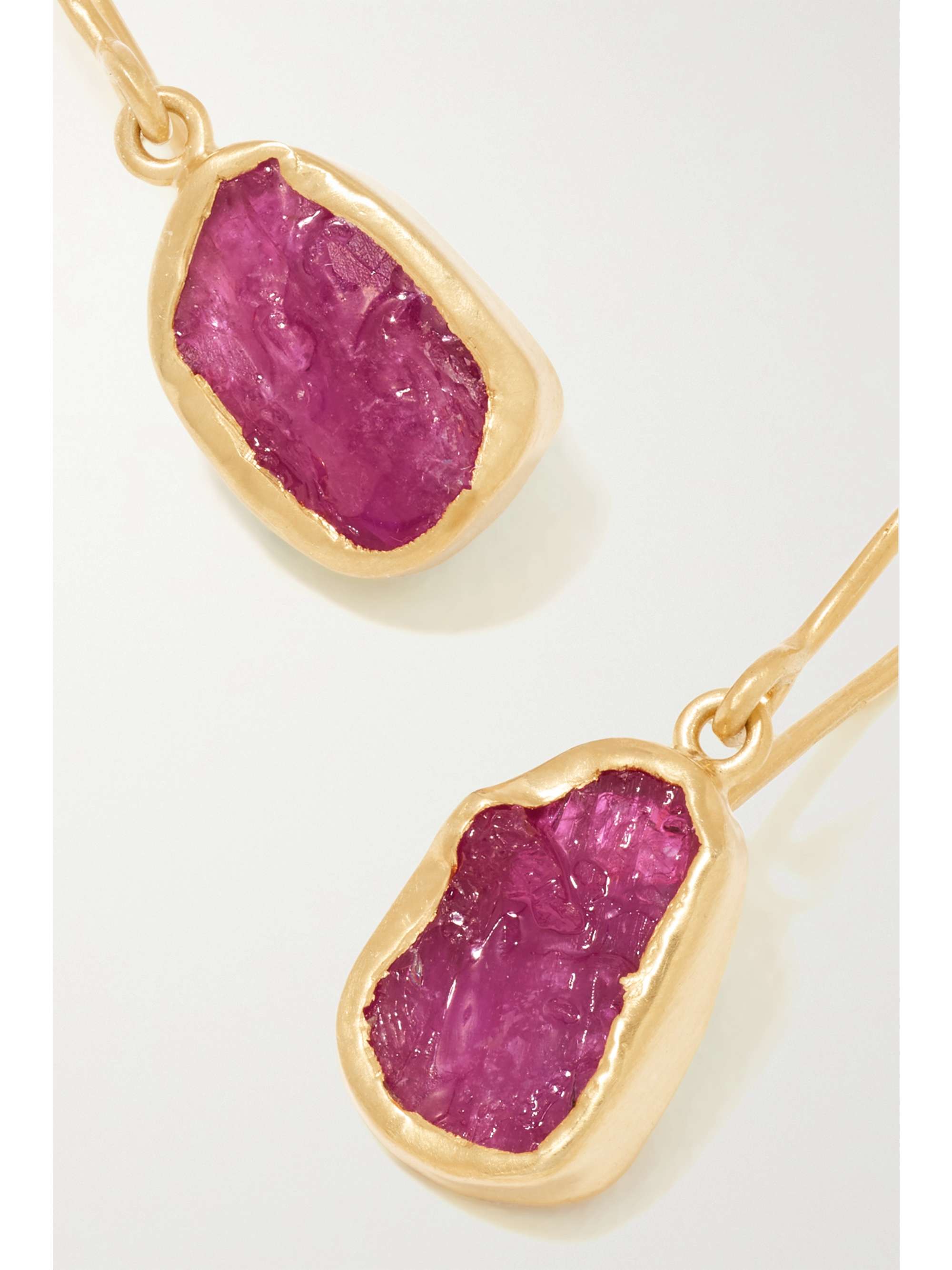 PIPPA SMALL 18-karat gold ruby earrings