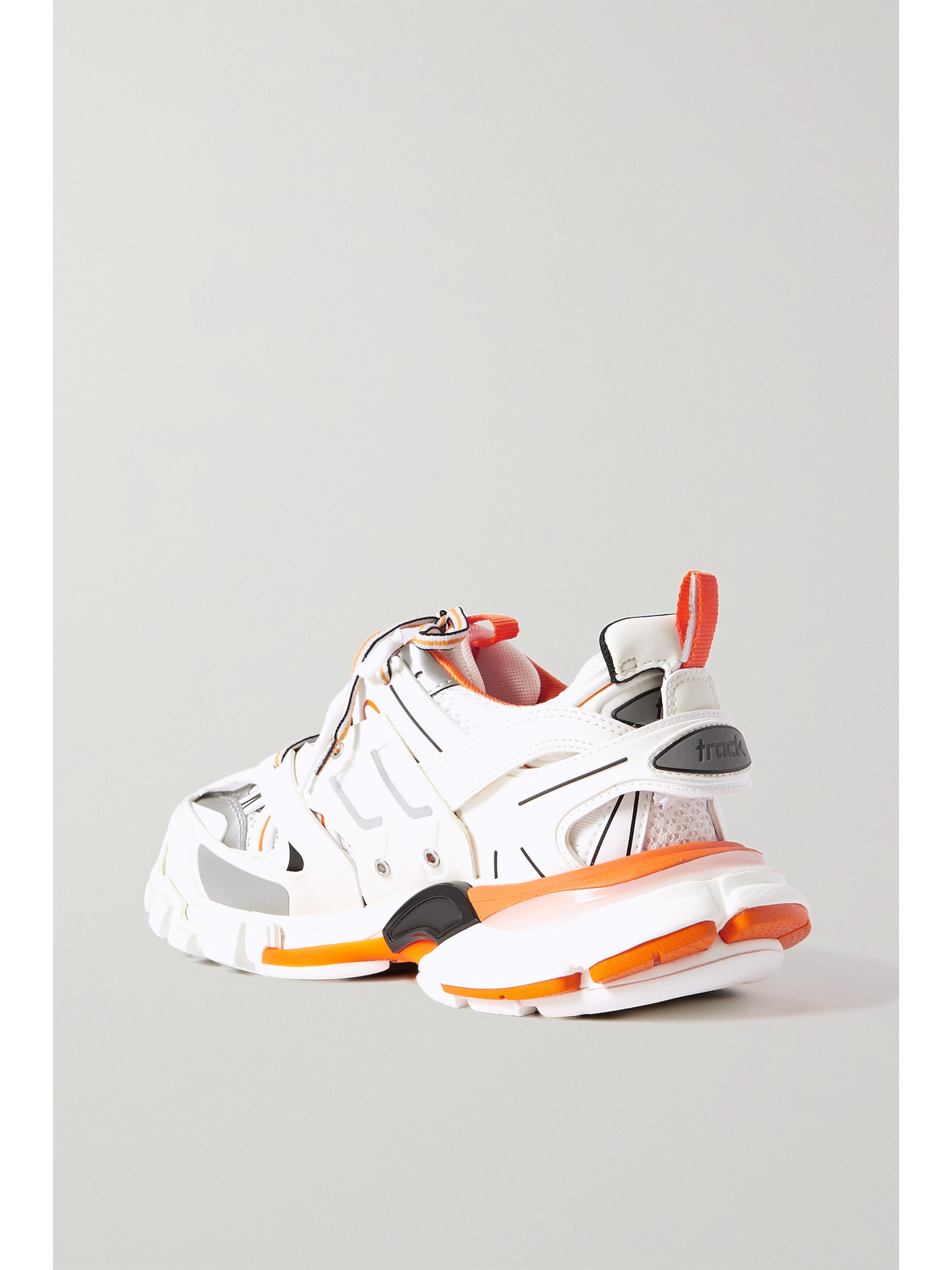 Shop Balenciaga Track Logo-detailed Mesh And Rubber Sneakers In White