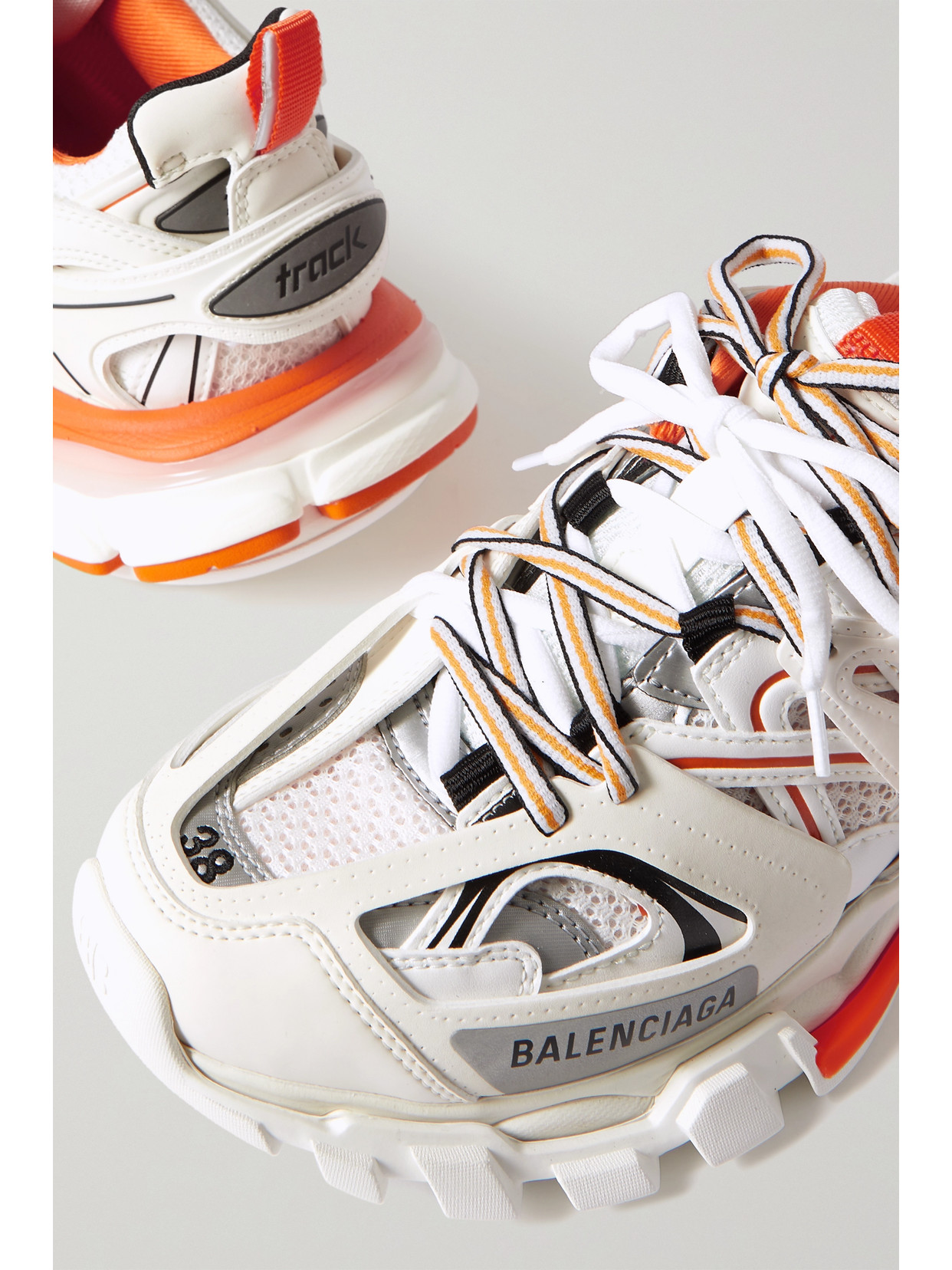 Shop Balenciaga Track Logo-detailed Mesh And Rubber Sneakers In White