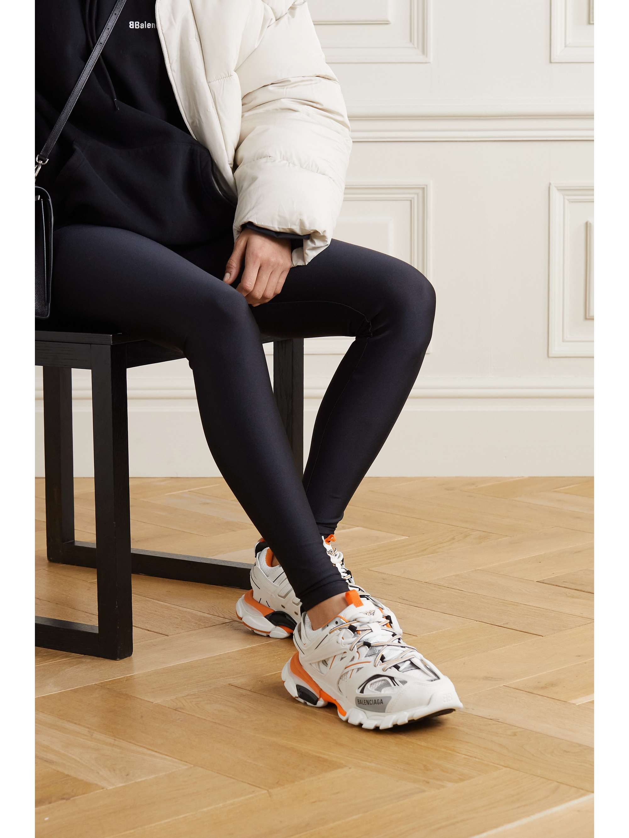 BALENCIAGA Track logo-detailed mesh and rubber sneakers BALENCIAGA Track logo-detailed mesh and rubber sneakers