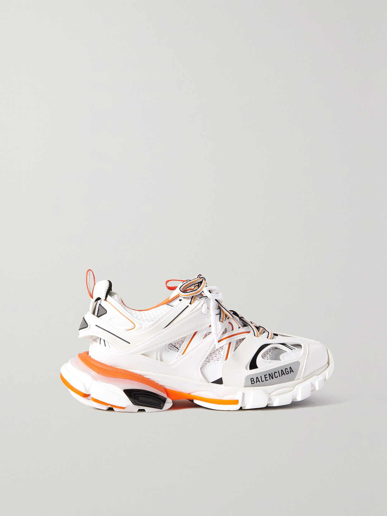 Shop Balenciaga Track Logo-detailed Mesh And Rubber Sneakers In White