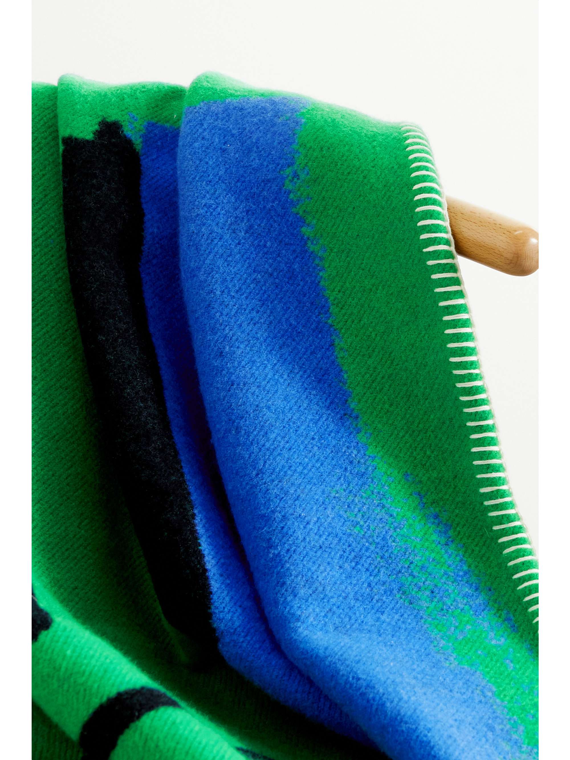 JW ANDERSON + Shawanda Corbett wool and cashmereblend jacquard throw