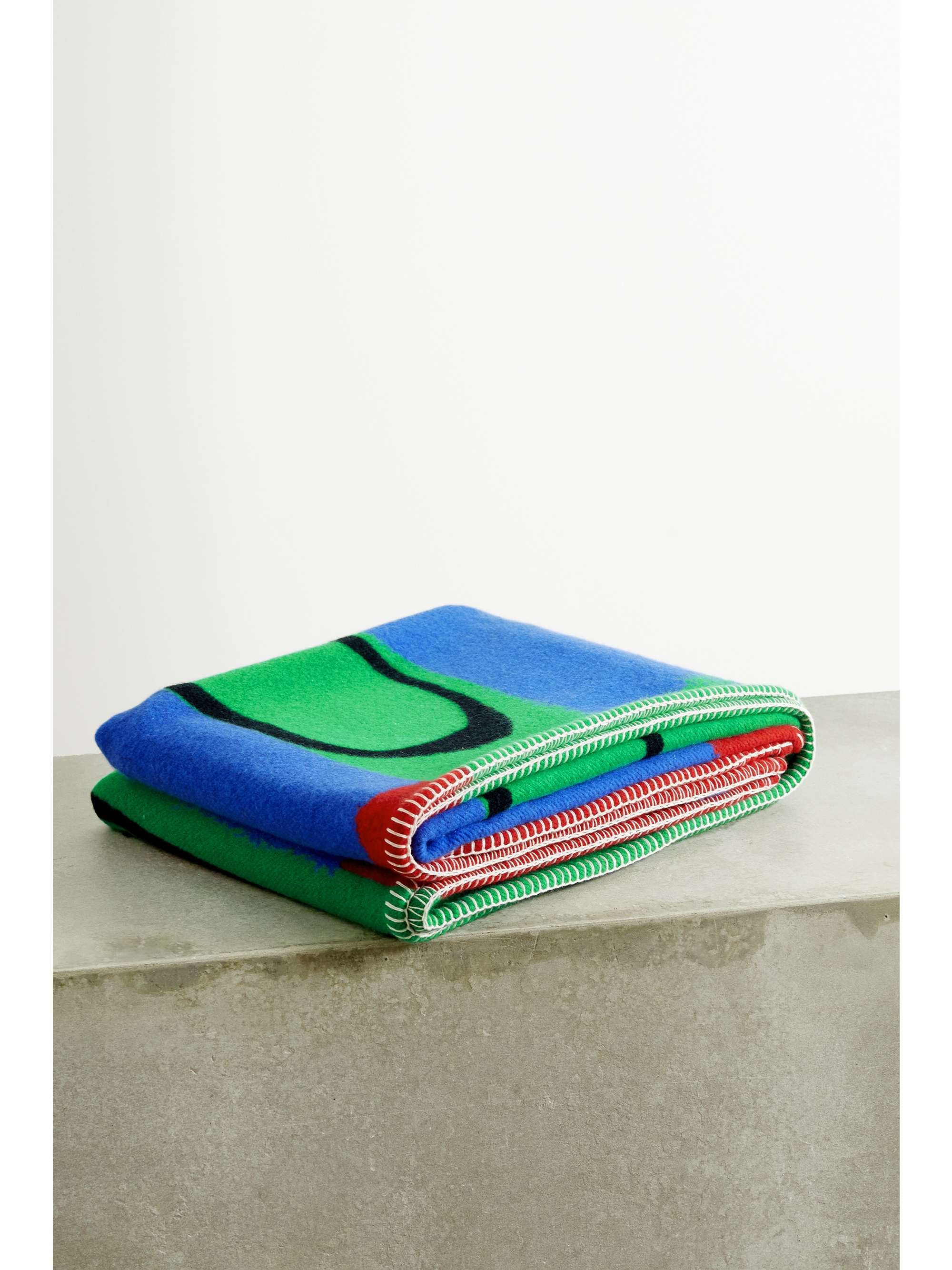 JW ANDERSON + Shawanda Corbett wool and cashmereblend jacquard throw