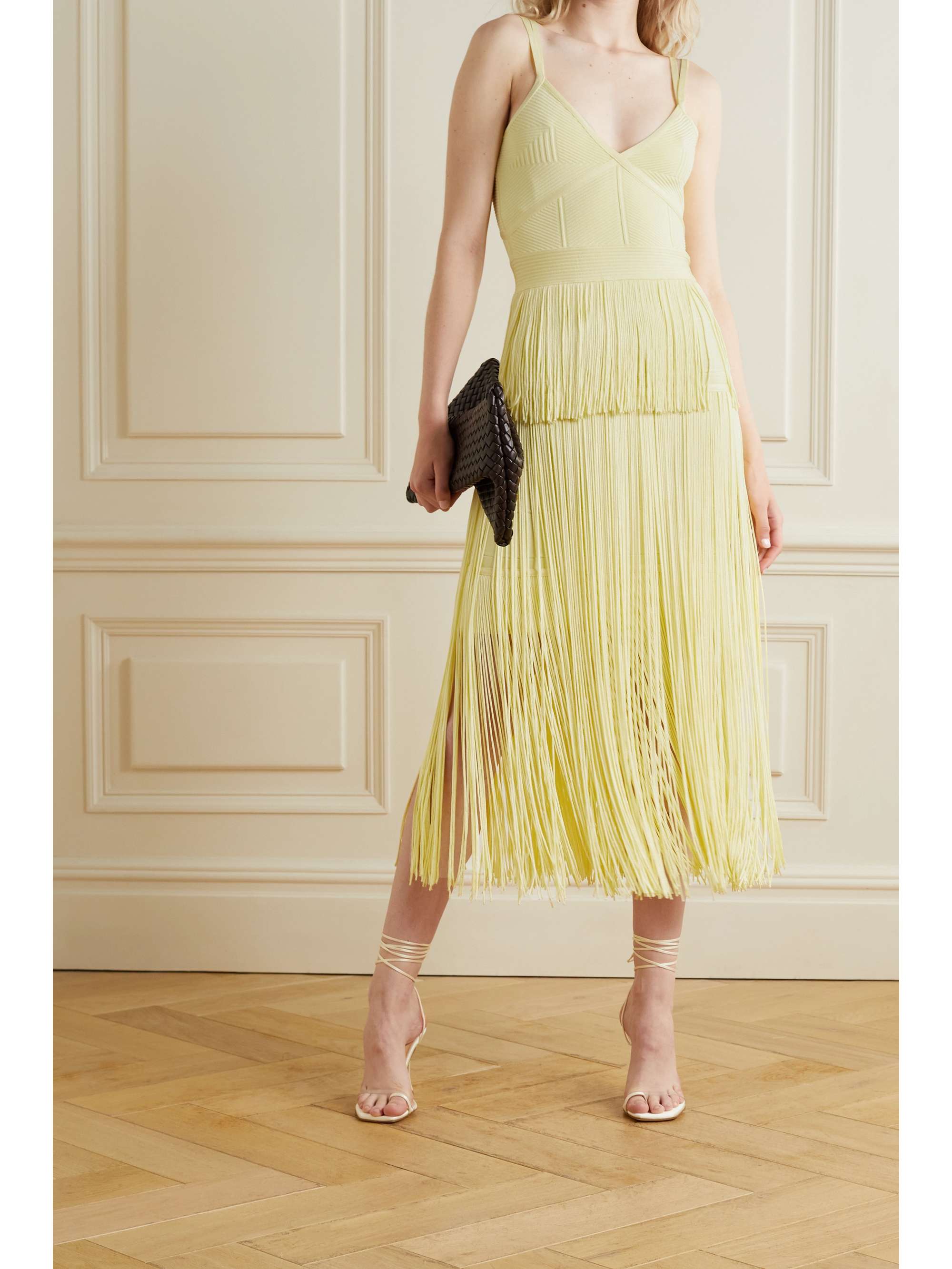 herve leger dress fringe