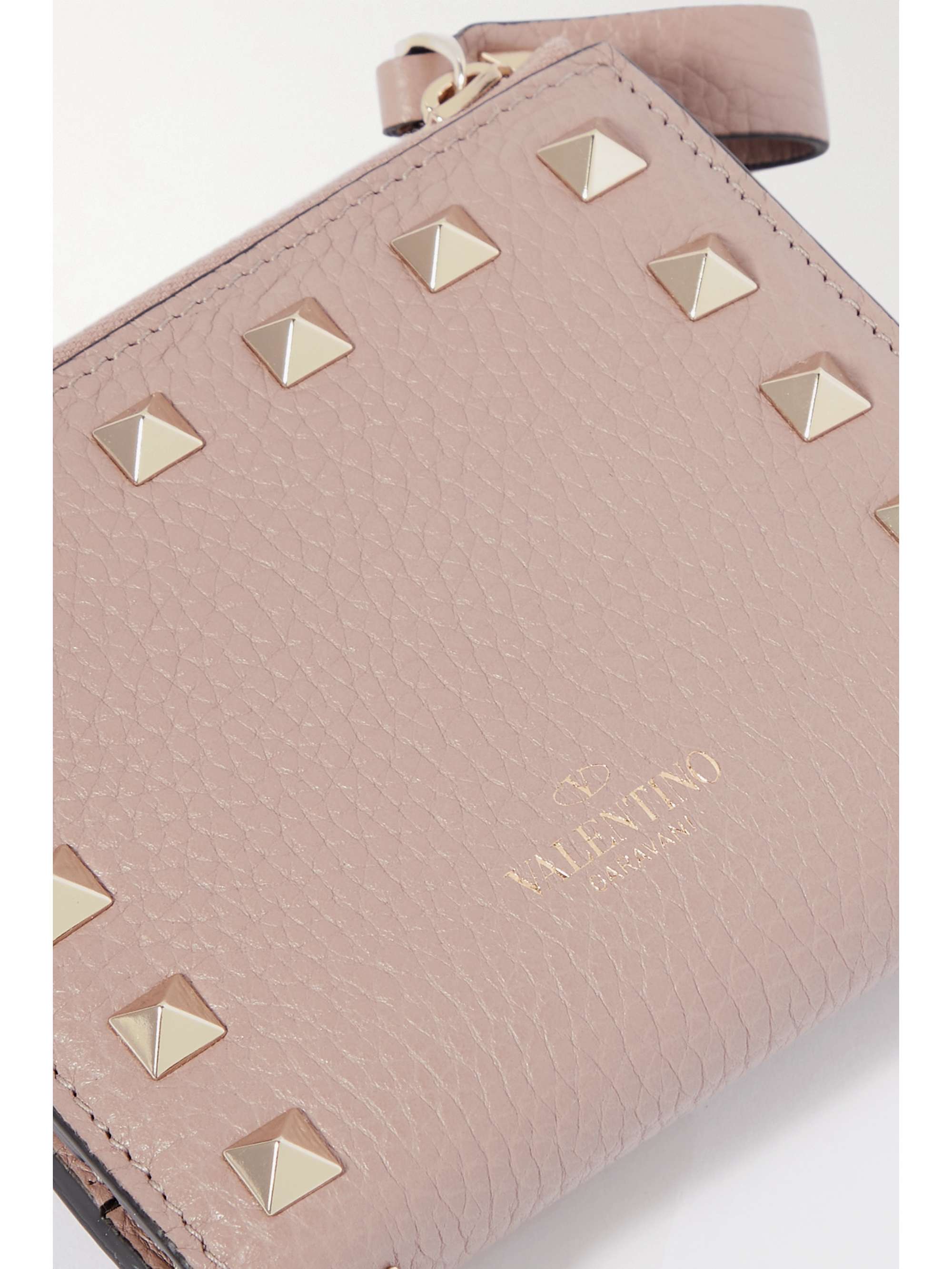 VALENTINO GARAVANI Valentino Garavani Rockstud textured-leather wallet