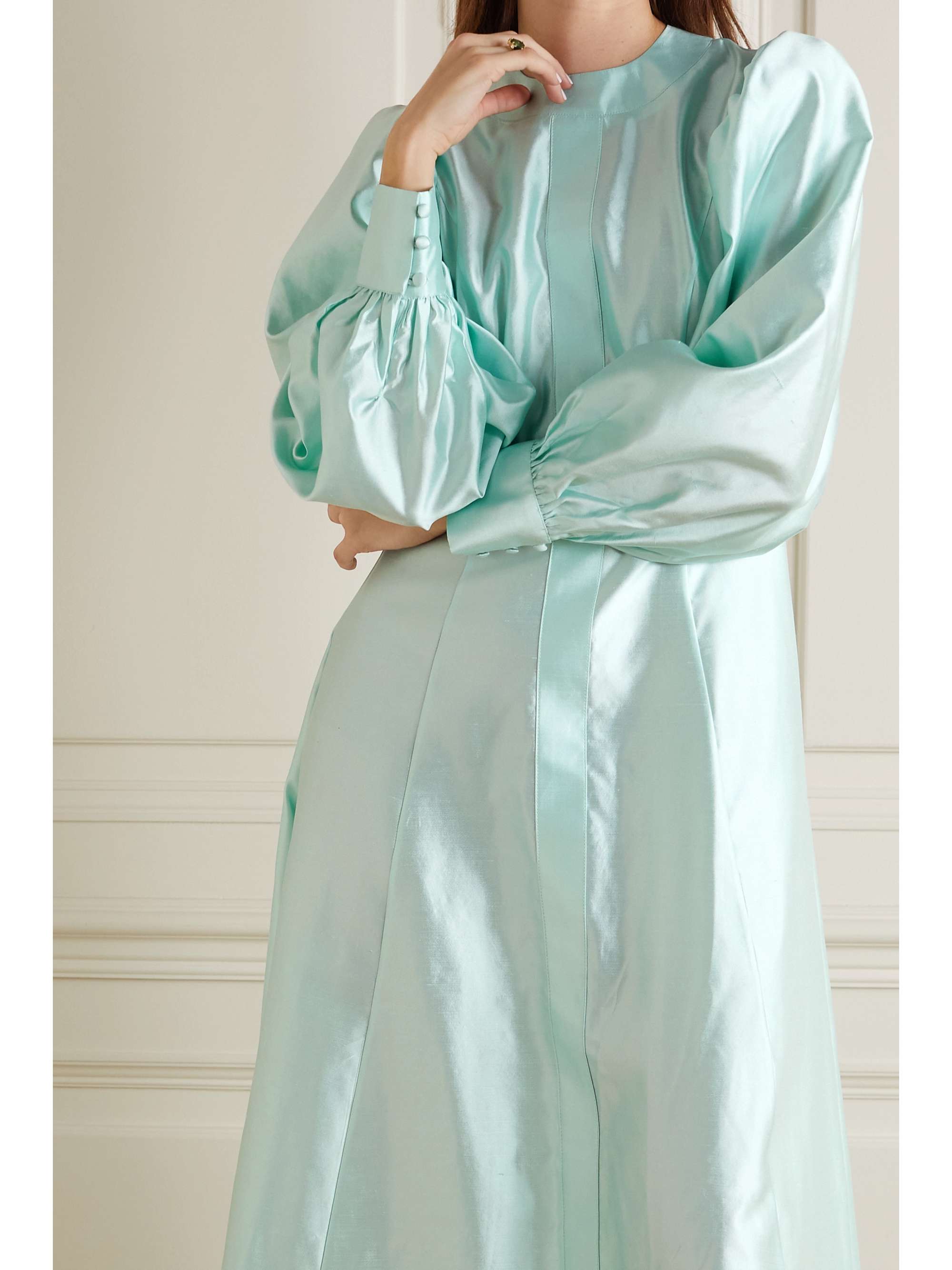 RASARIO Mikado silk-satin gown