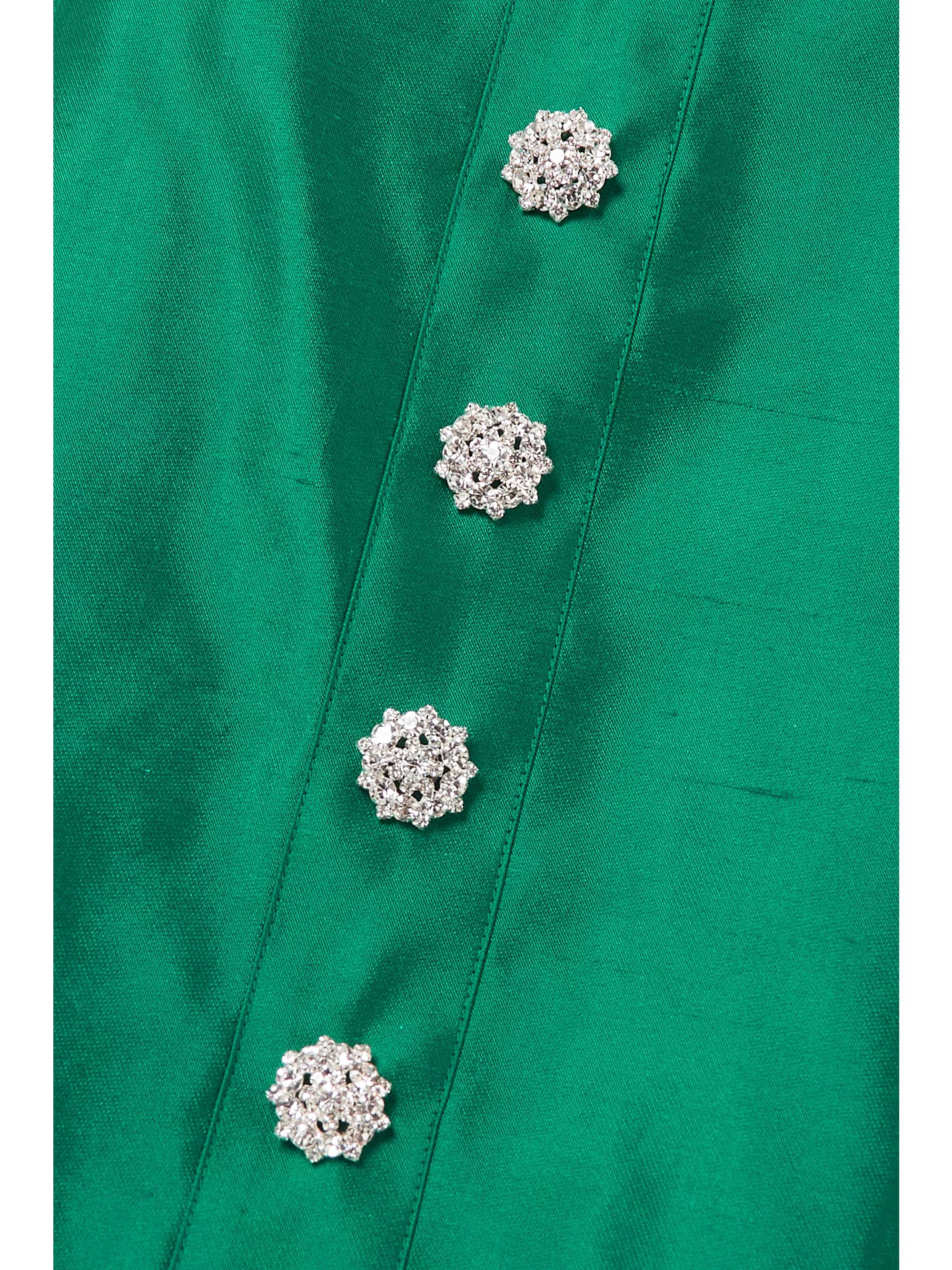 RASARIO Crystal-embellished mikado-silk gown