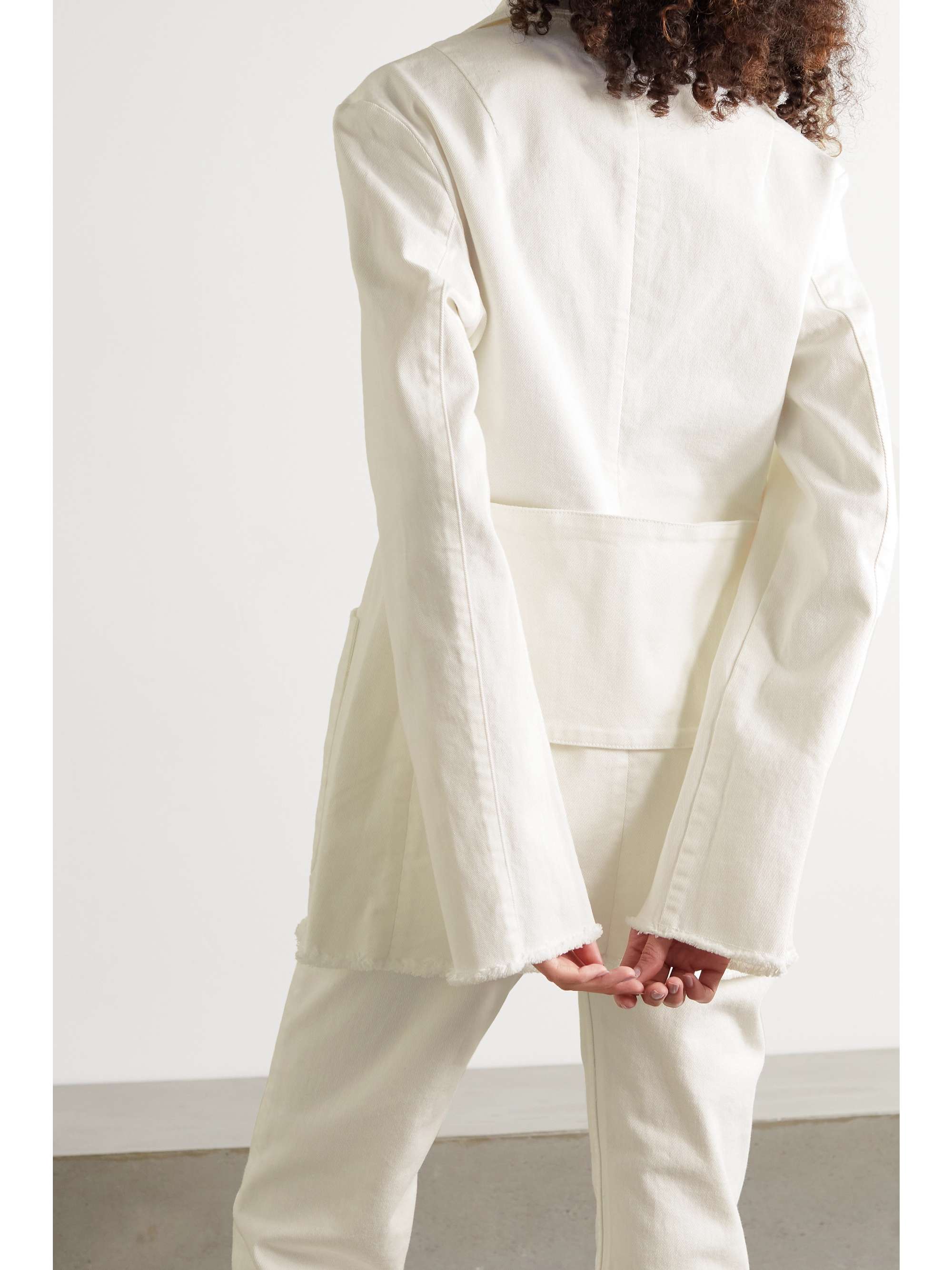CHRISTOPHER KANE 毛边有机牛仔夹克