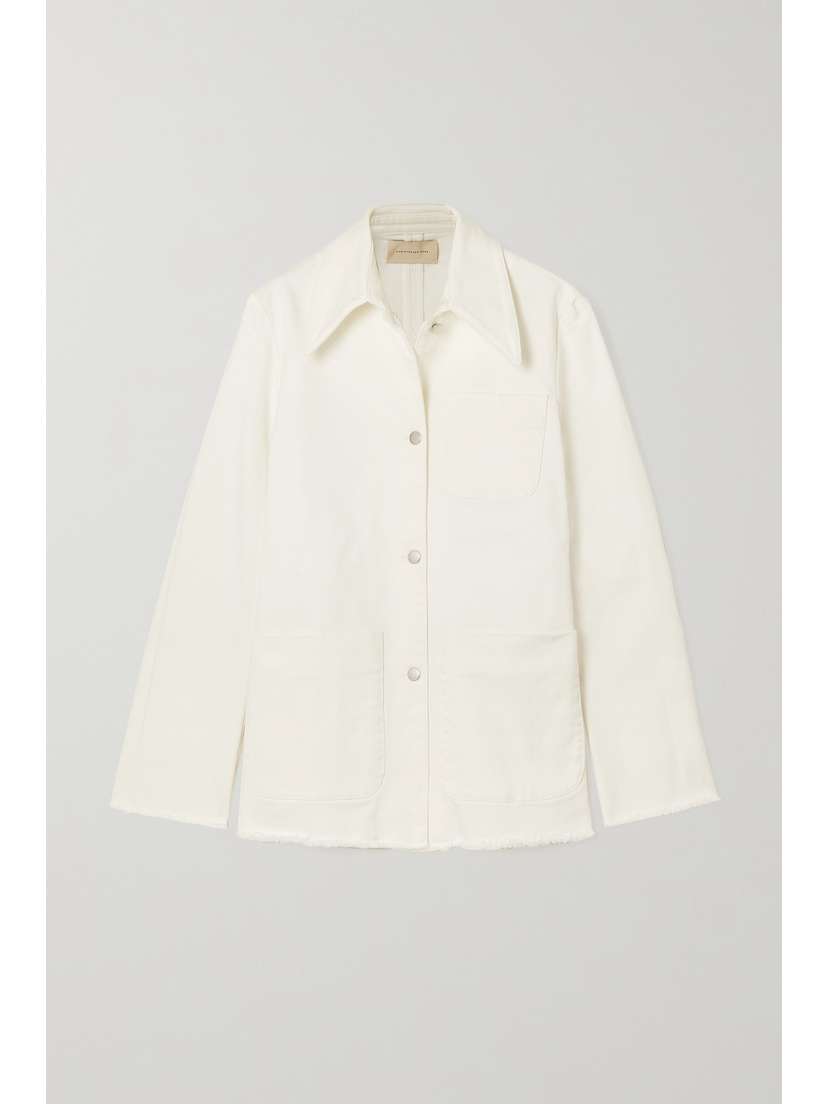 CHRISTOPHER KANE Frayed Organic Denim Jacket