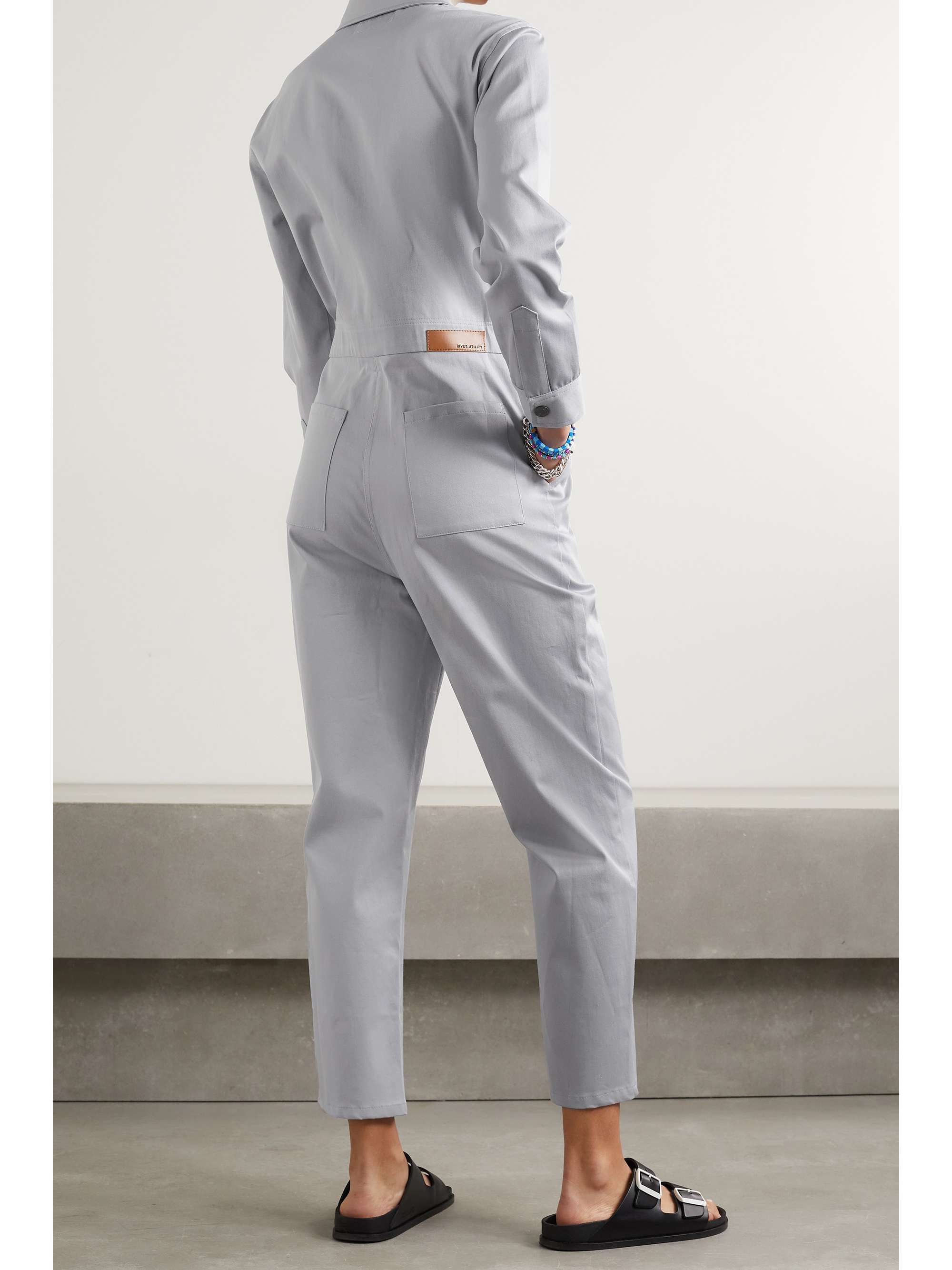 RIVET UTILITY + NET SUSTAIN Bigwig cotton-blend twill jumpsuit