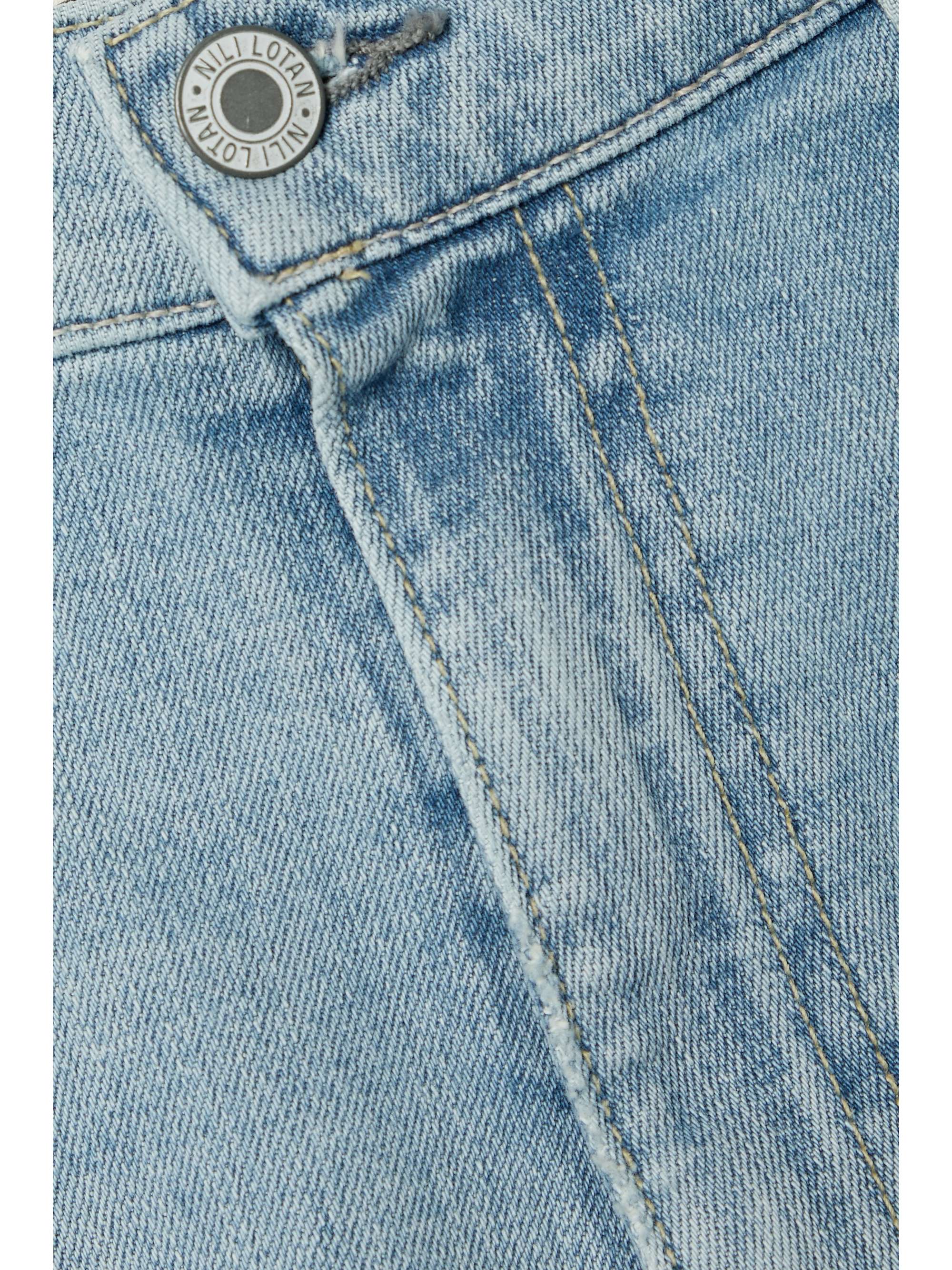 NILI LOTAN Boyfriend frayed denim shorts