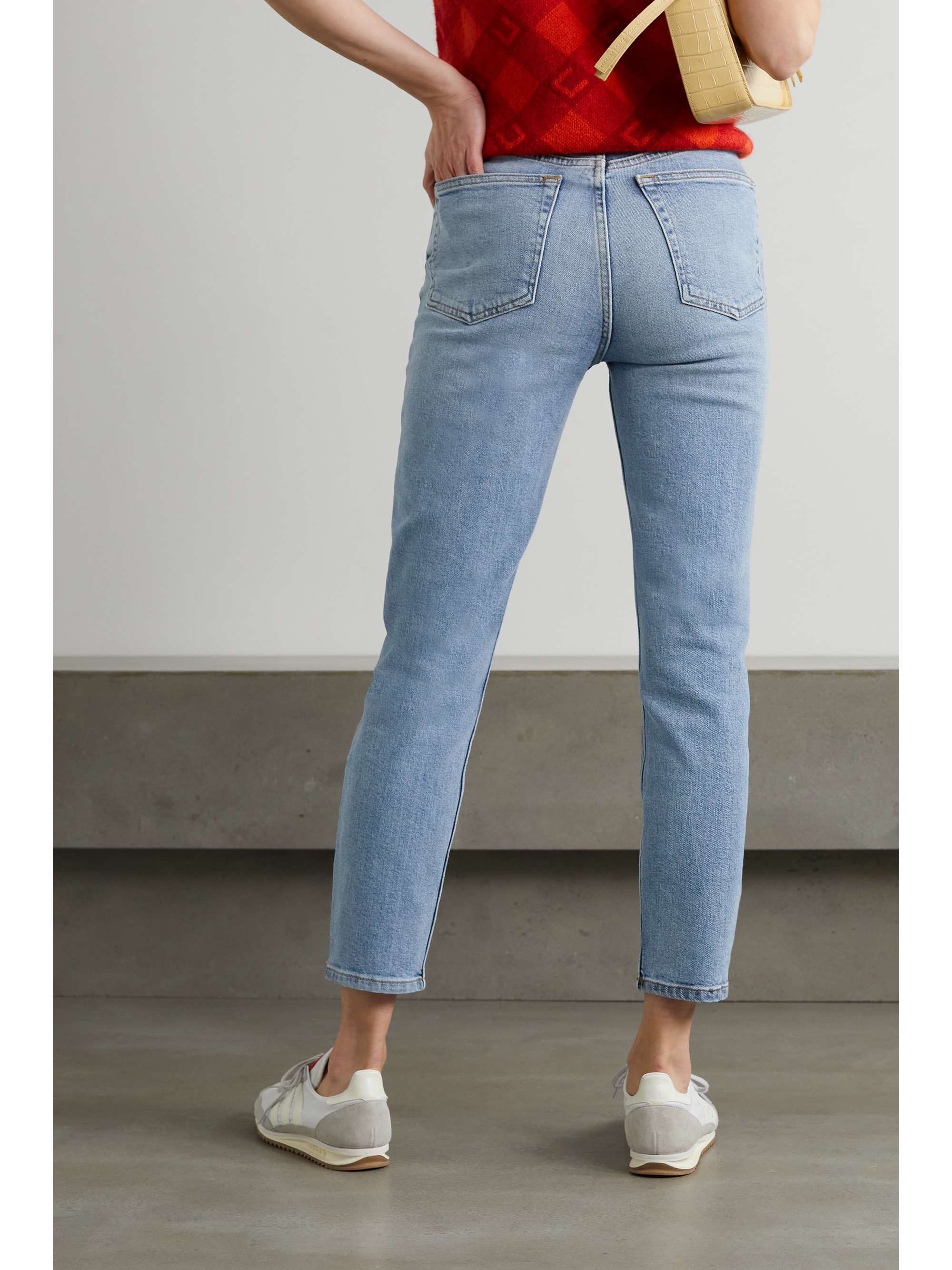 RE/DONE 90s Comfort Stretch High-Rise Ankle Crop skinny jeans | NET-A ...