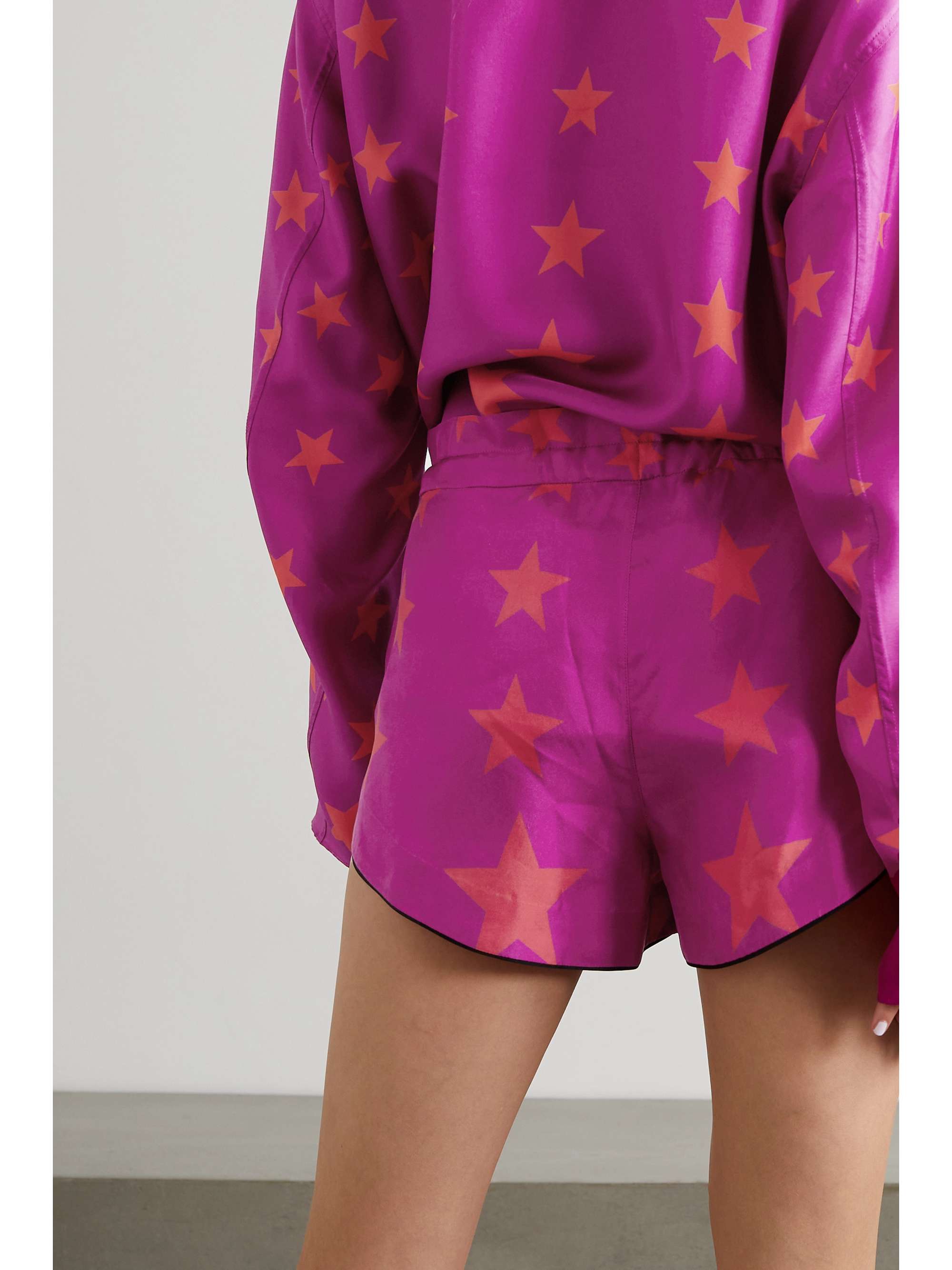 AZ FACTORY Pijama You're A Star 印花真丝斜纹布短裤