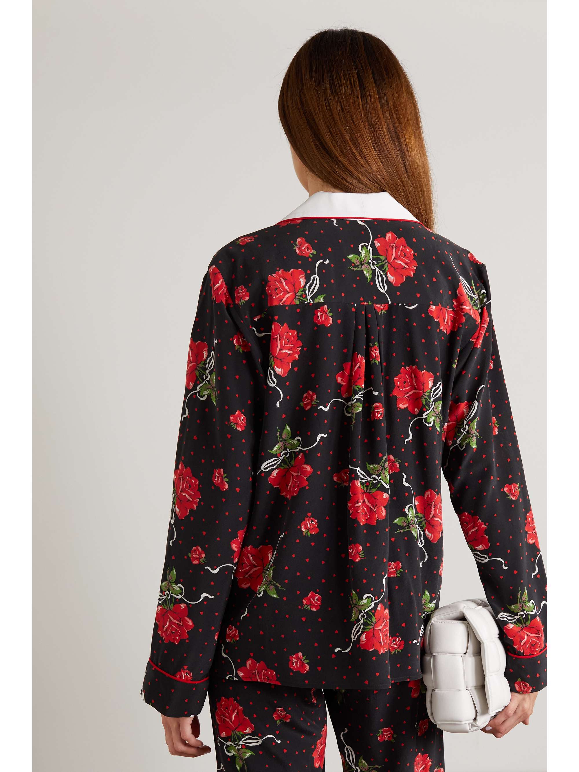 RODARTE Floral-print silk crepe de chine blouse