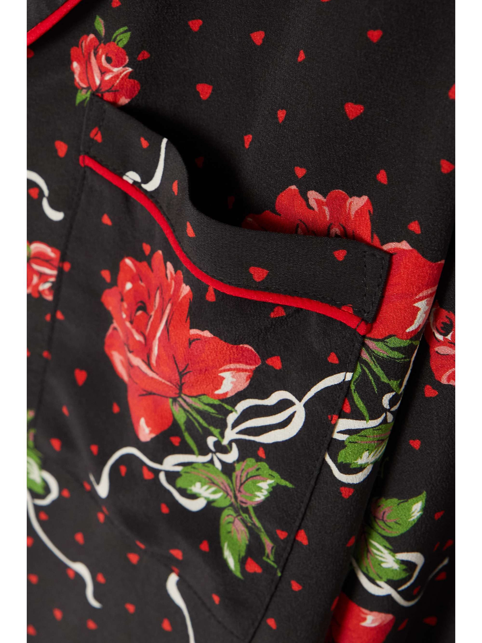 RODARTE Floral-print silk crepe de chine blouse