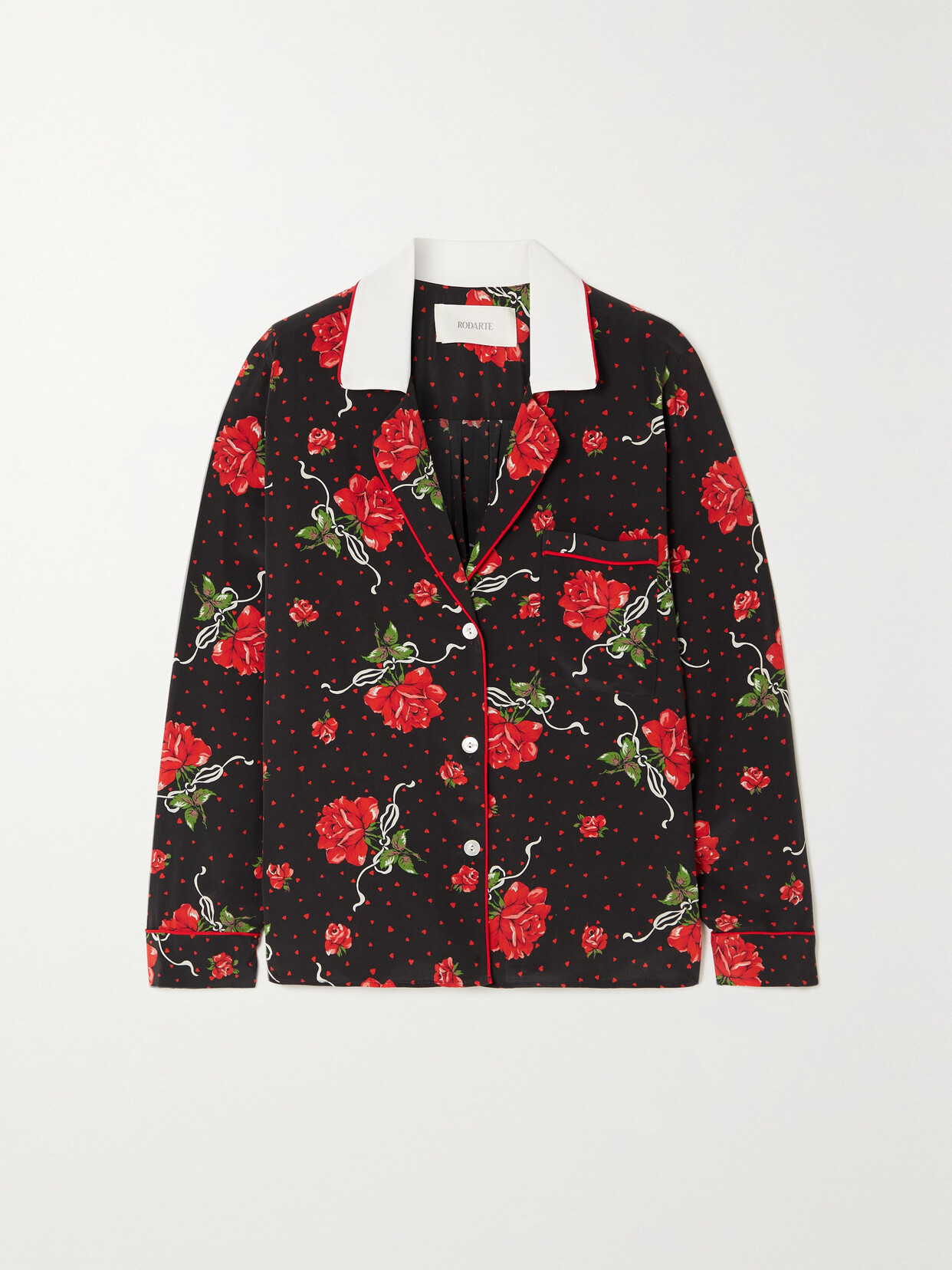 Floral-Print Silk Crepe De Chine Blouse