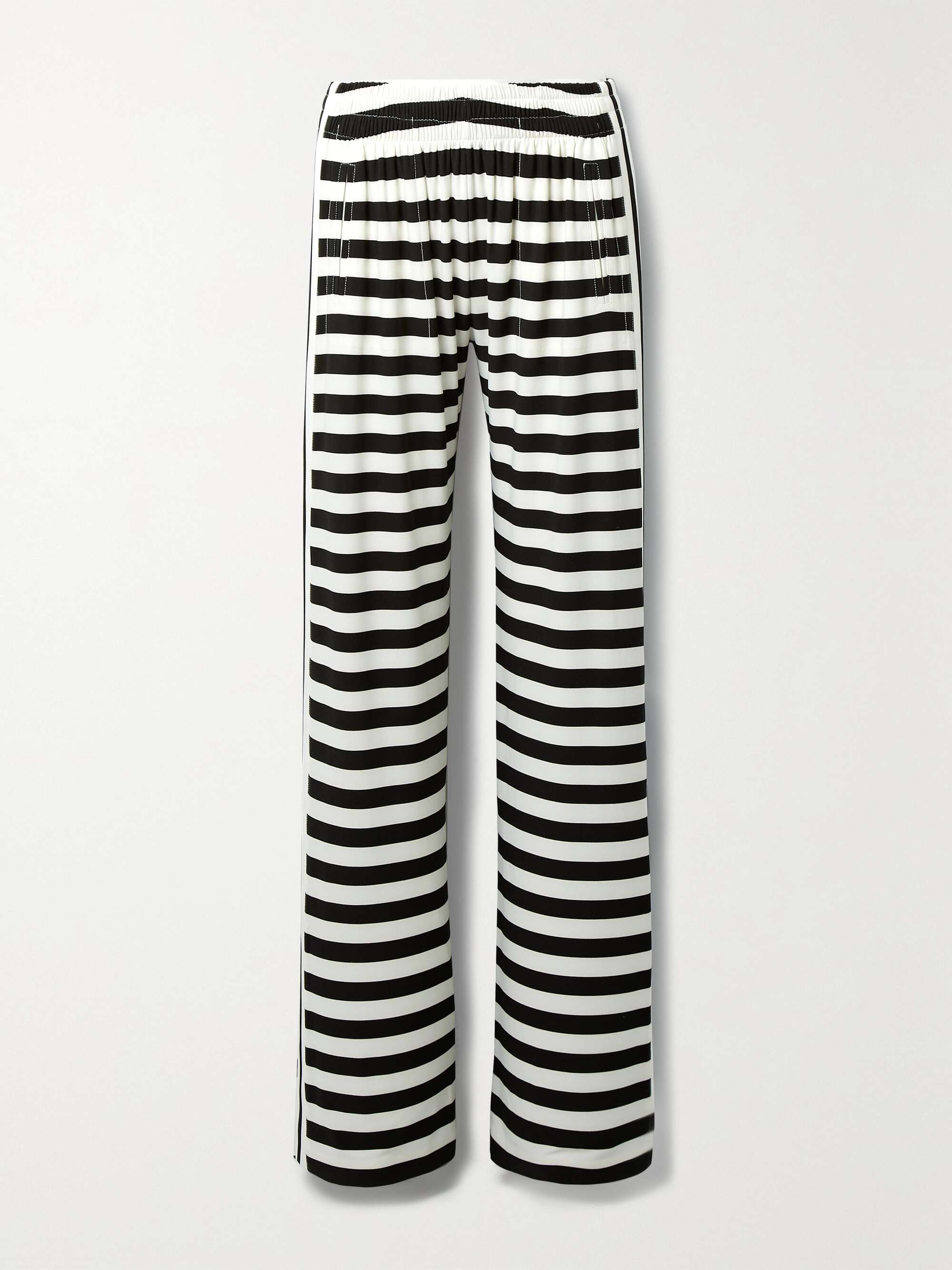 striped stretch pants