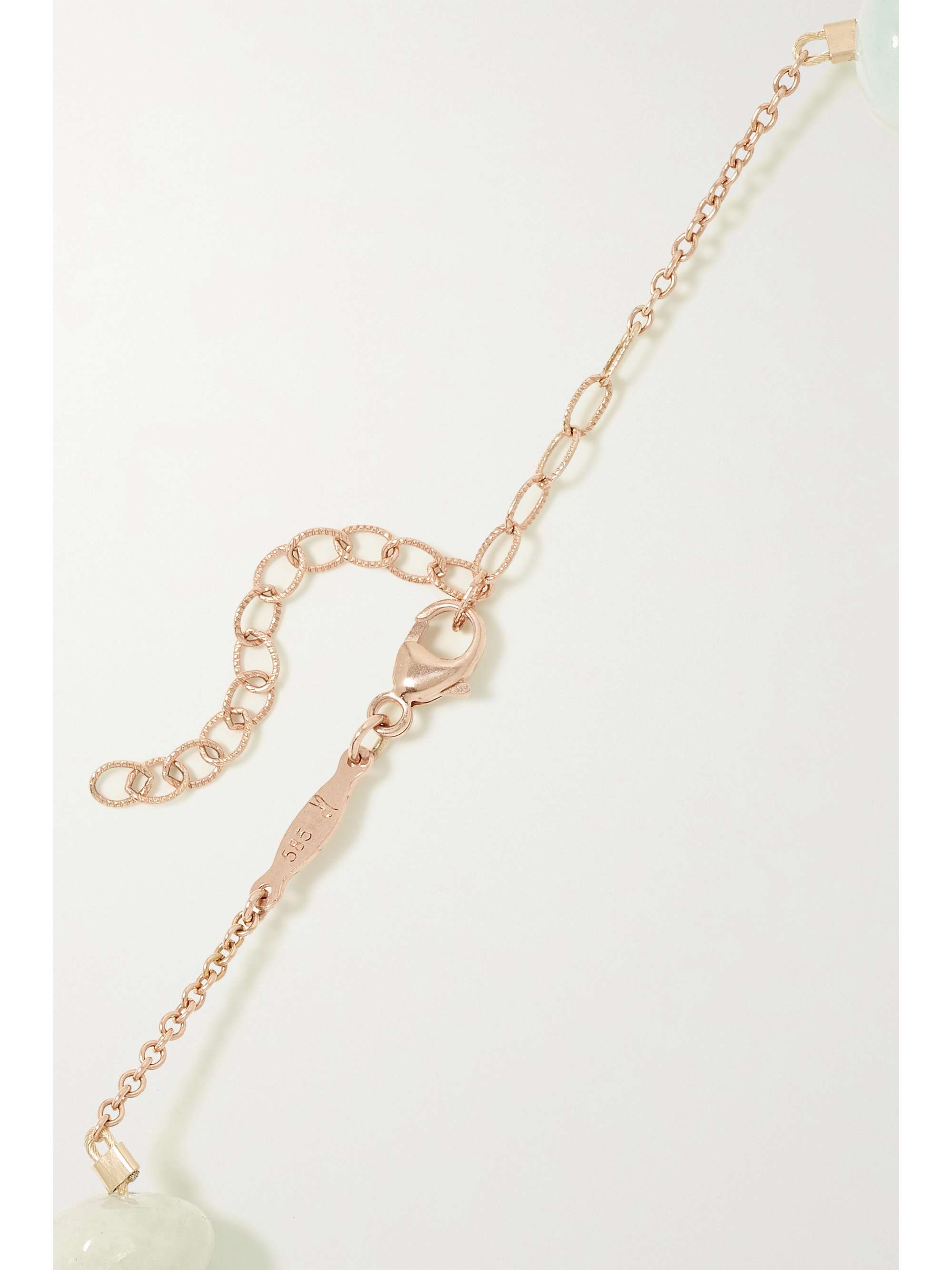 JACQUIE AICHE Collier en or rose 14 carats (585/1000) et pierres multiples