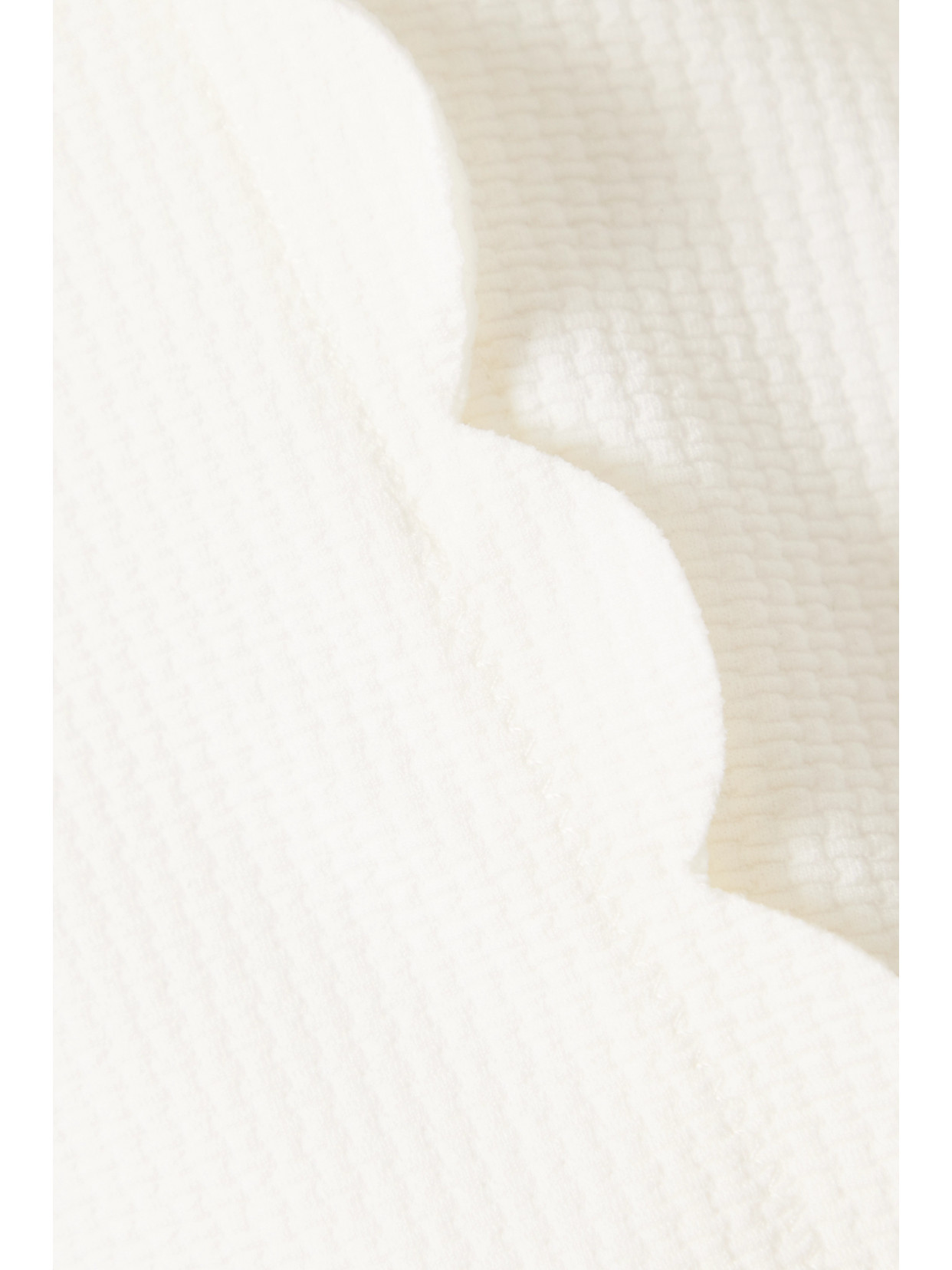 MARYSIA + NET SUSTAIN STEFFI SCALLOPED STRETCH RECYCLED-SEERSUCKER TENNIS SKIRT