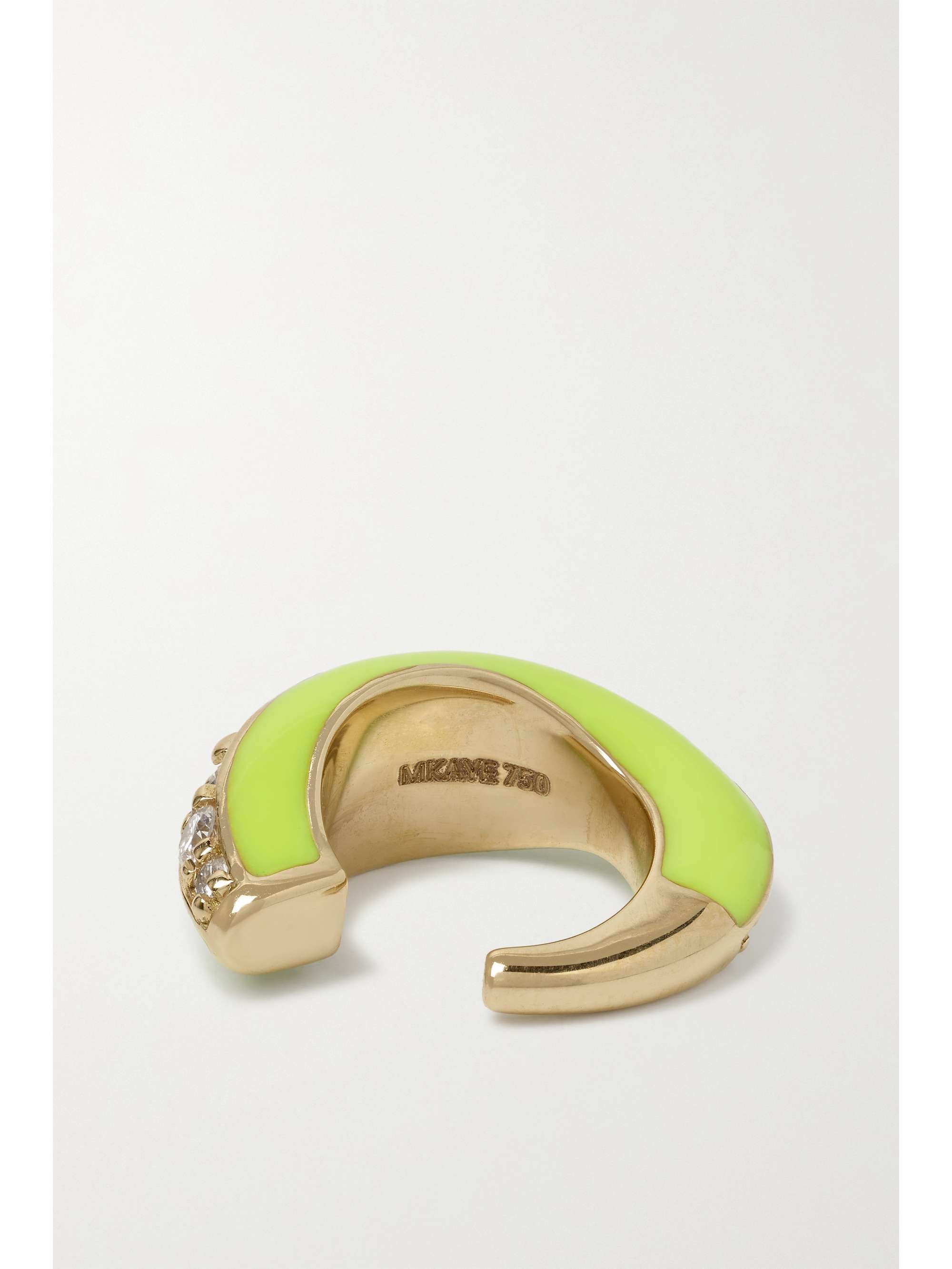 MELISSA KAYE Remi 18-karat gold, diamond and enamel ear cuff