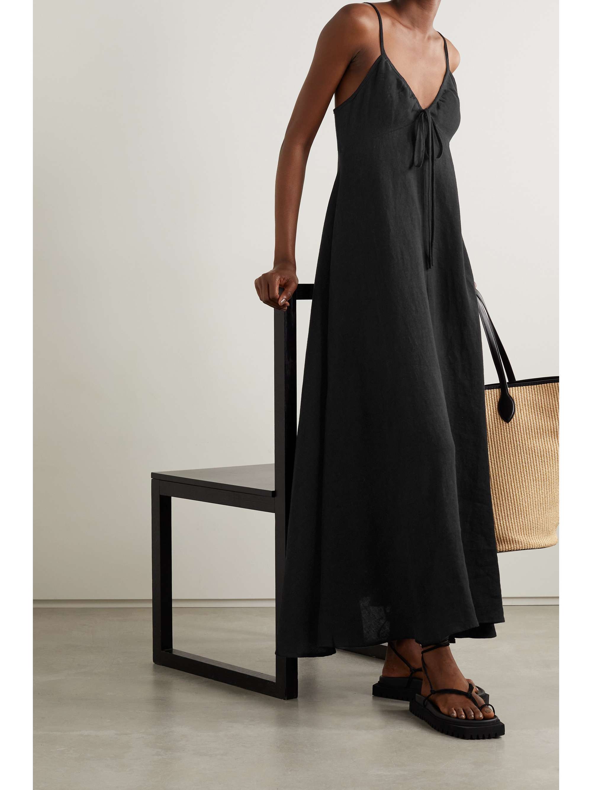 linen maxi dress