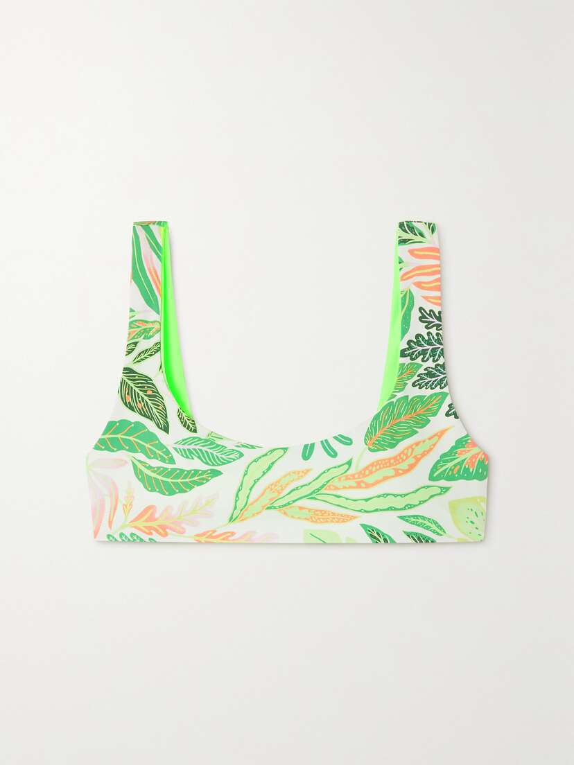 Solid & Striped The Elle Reversible Printed Bikini Top - xx large