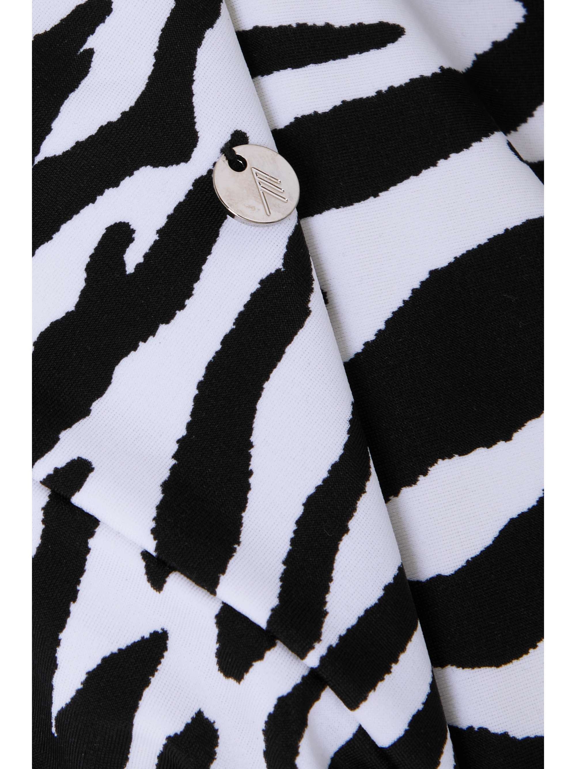 THE ATTICO Ruched zebra-print stretch-jersey mini skirt