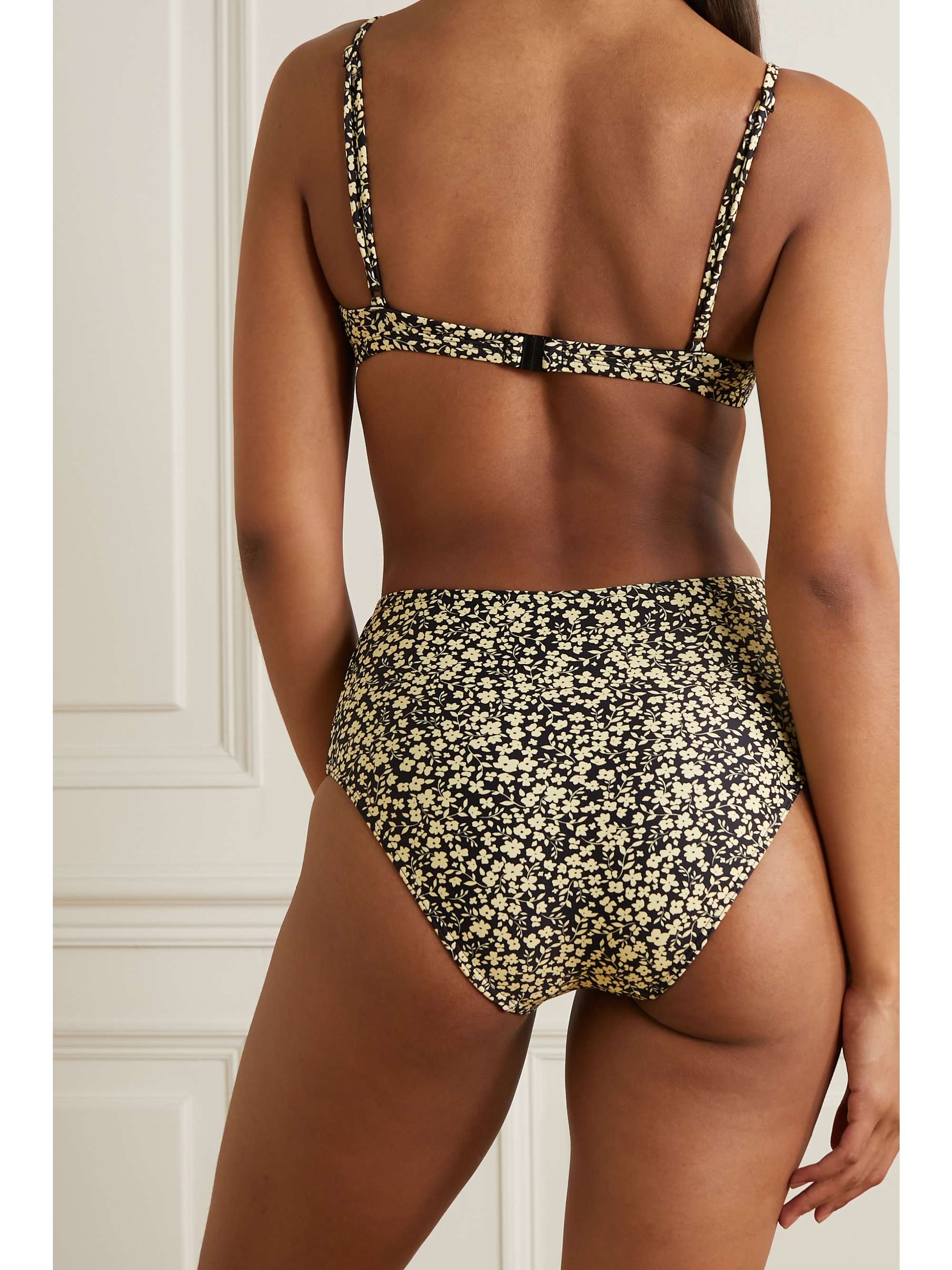 MATTEAU + NET SUSTAIN The Crop floral-print stretch-ECONYL bikini top
