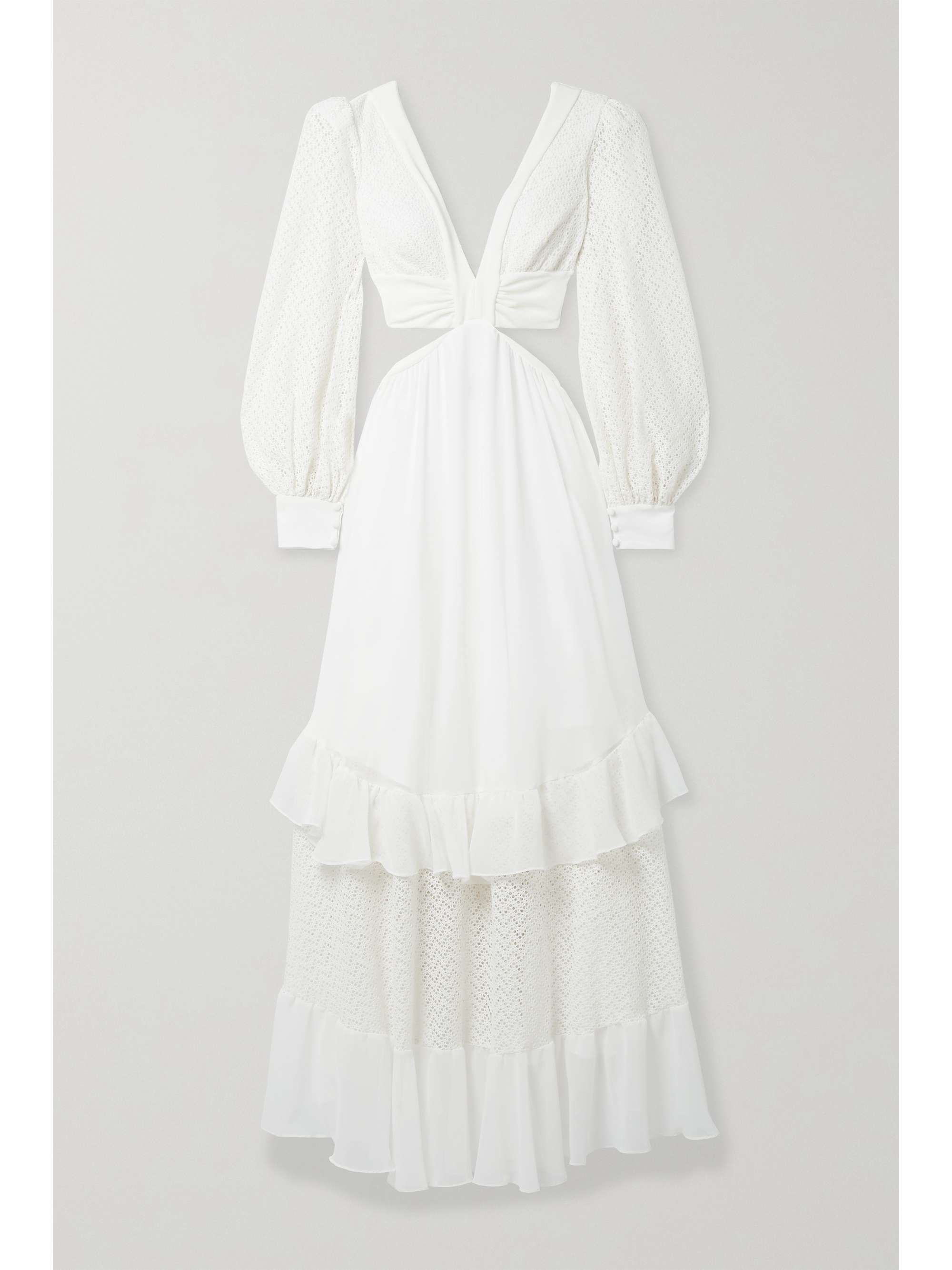 floaty white maxi dress