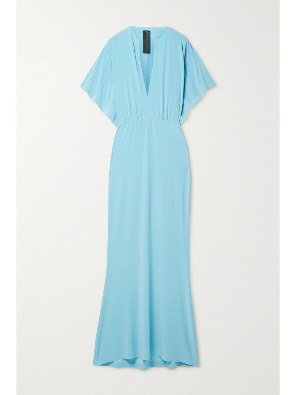 norma kamali obie jersey maxi dress Obie striped stretch-jersey maxi dress