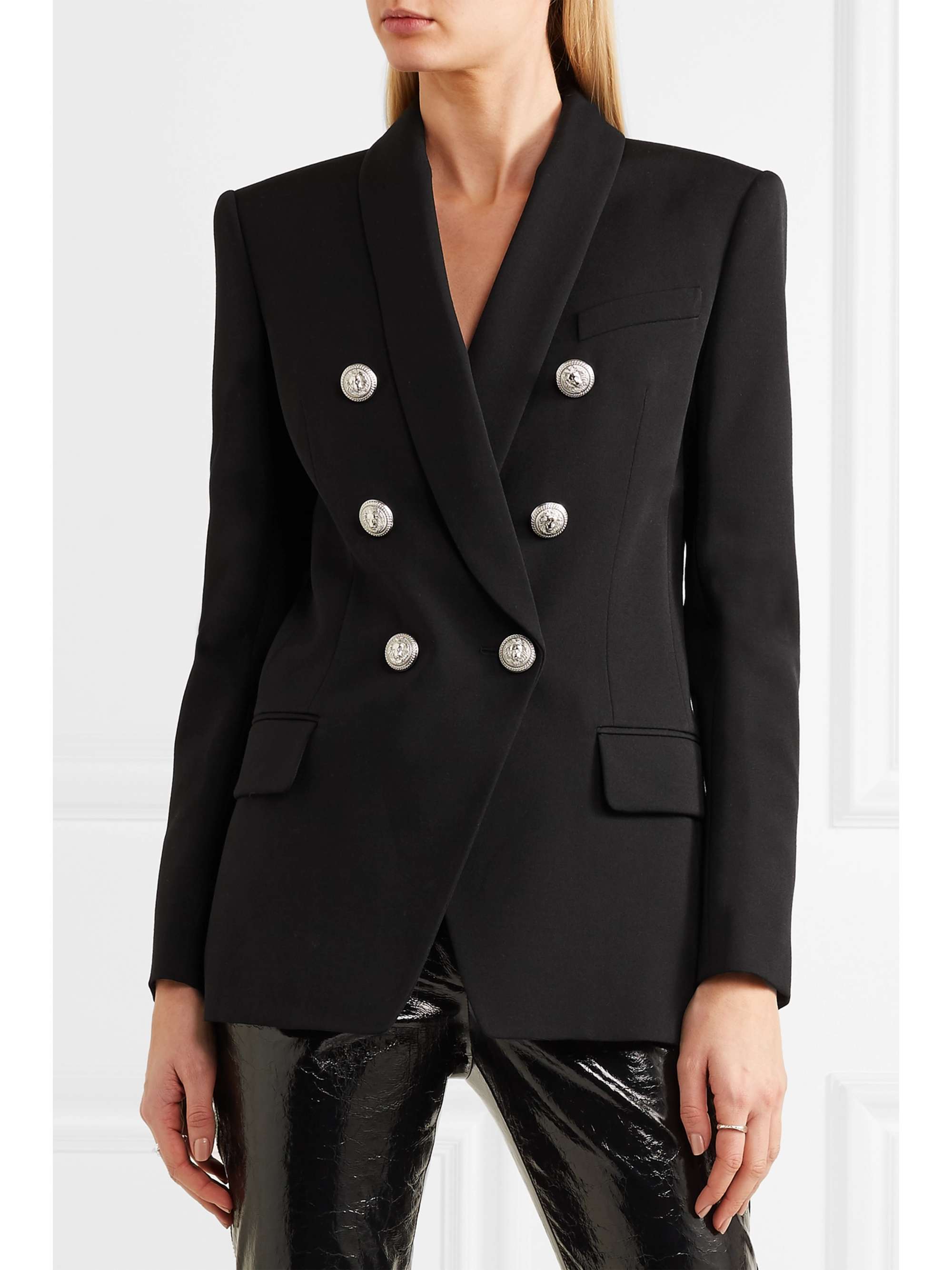 BALMAIN Double-breasted wool blazer