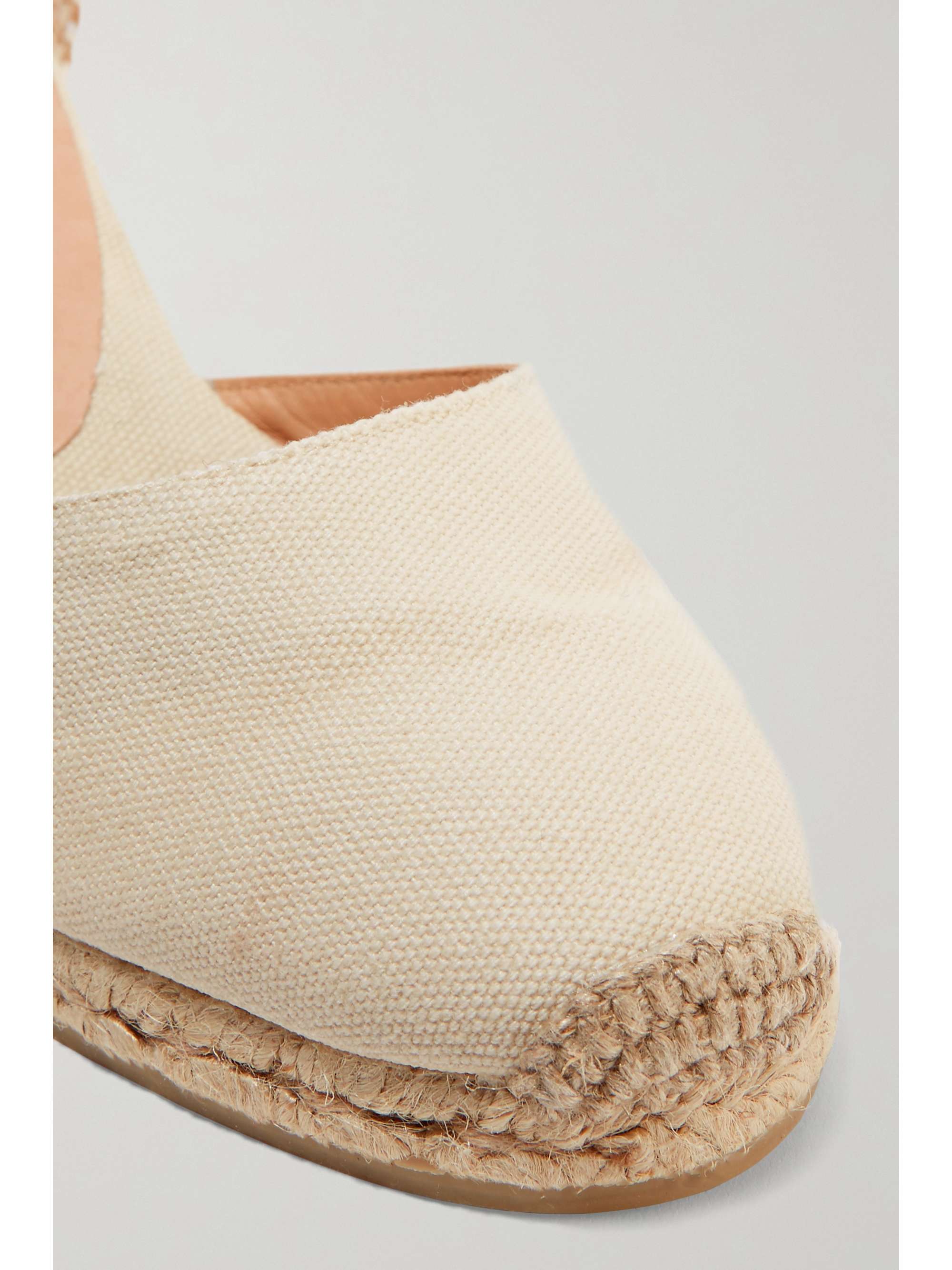 Ivory 80 canvas wedge espadrilles | CASTAÑER |