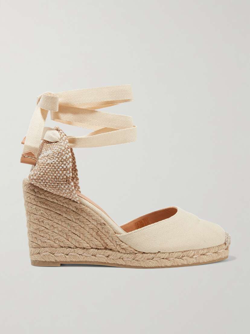 Castañer + Net Sustain Carina 80 Canvas Wedge Espadrilles