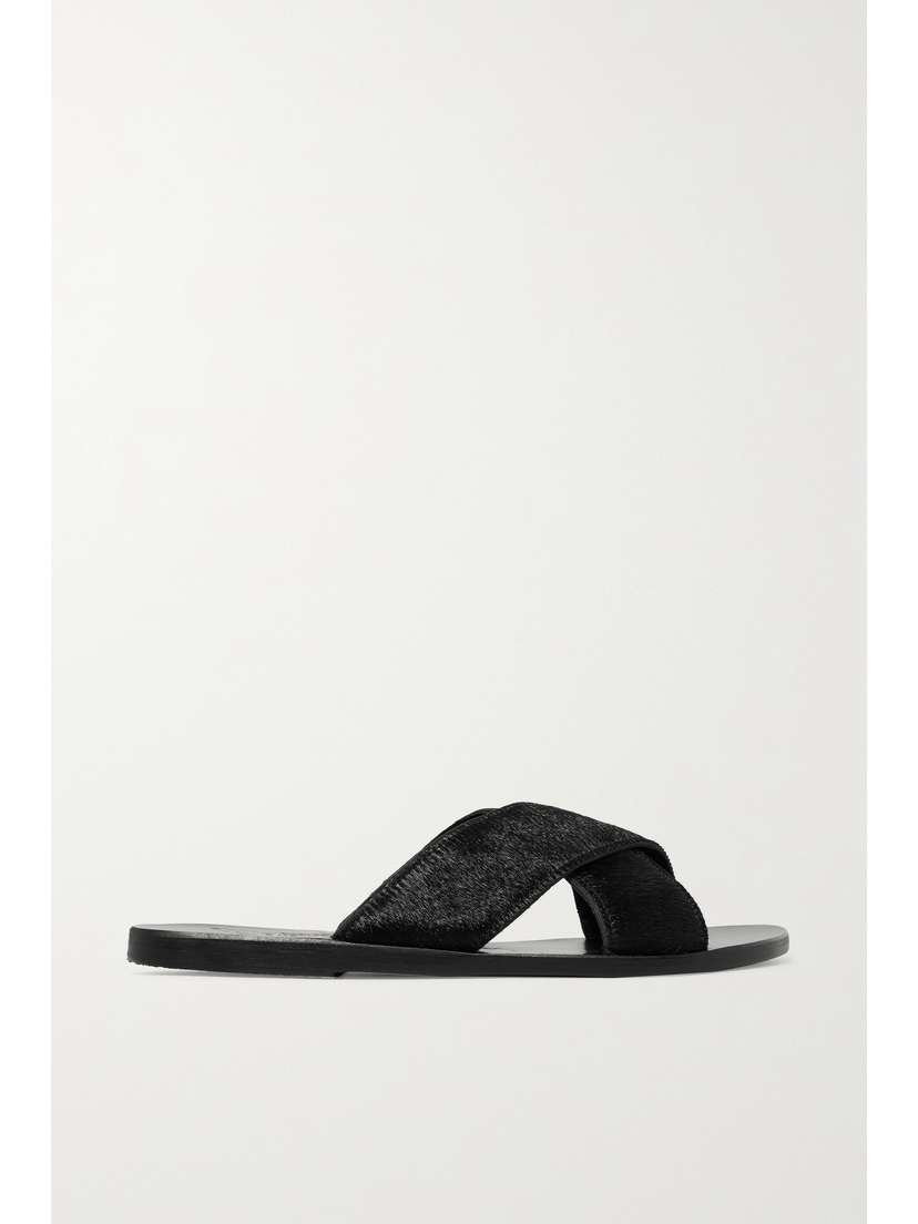 Ancient Greek Sandals Thais Calf Hair Slides