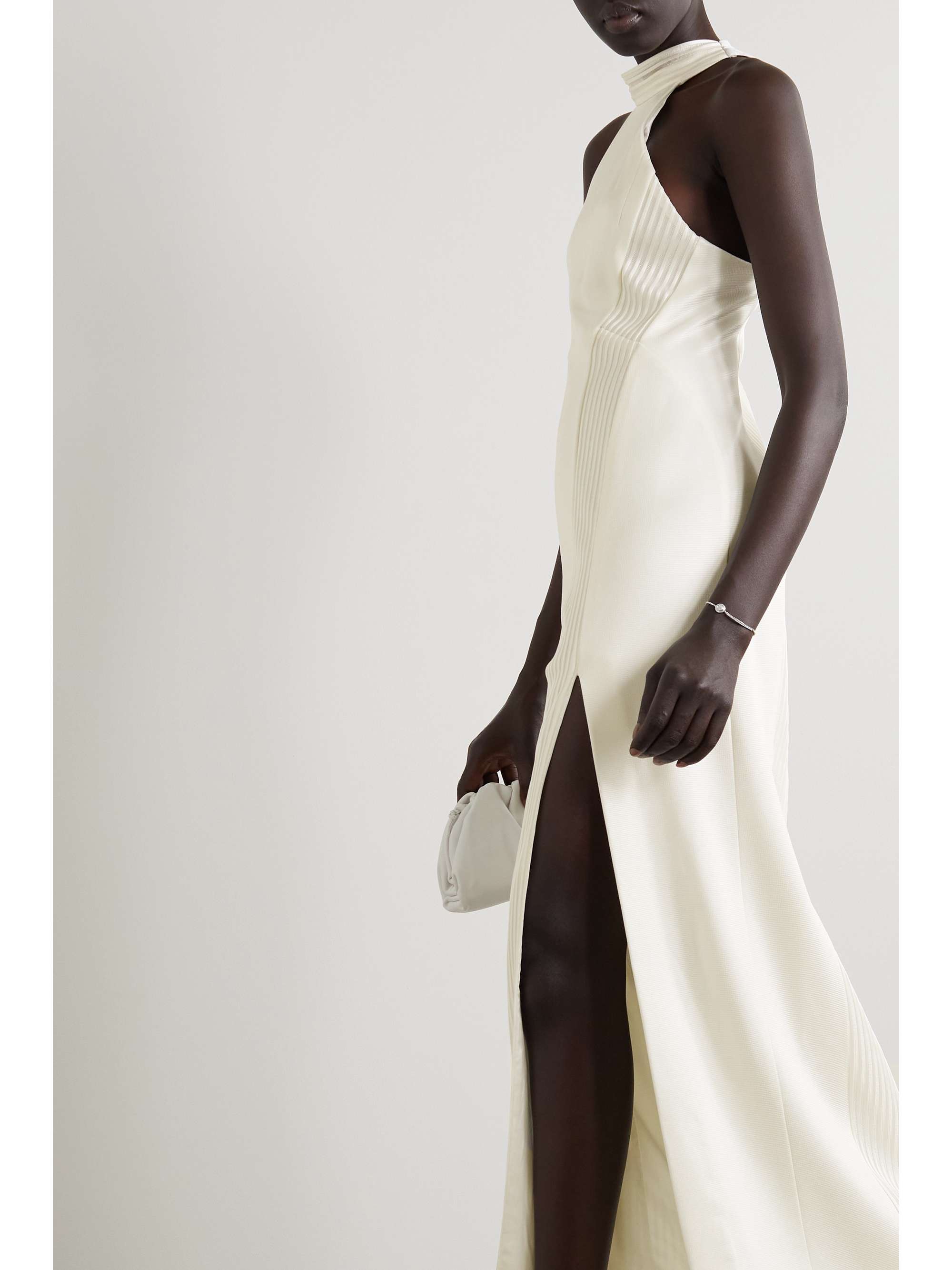 GALVAN Palm Beach ribbed jersey gown