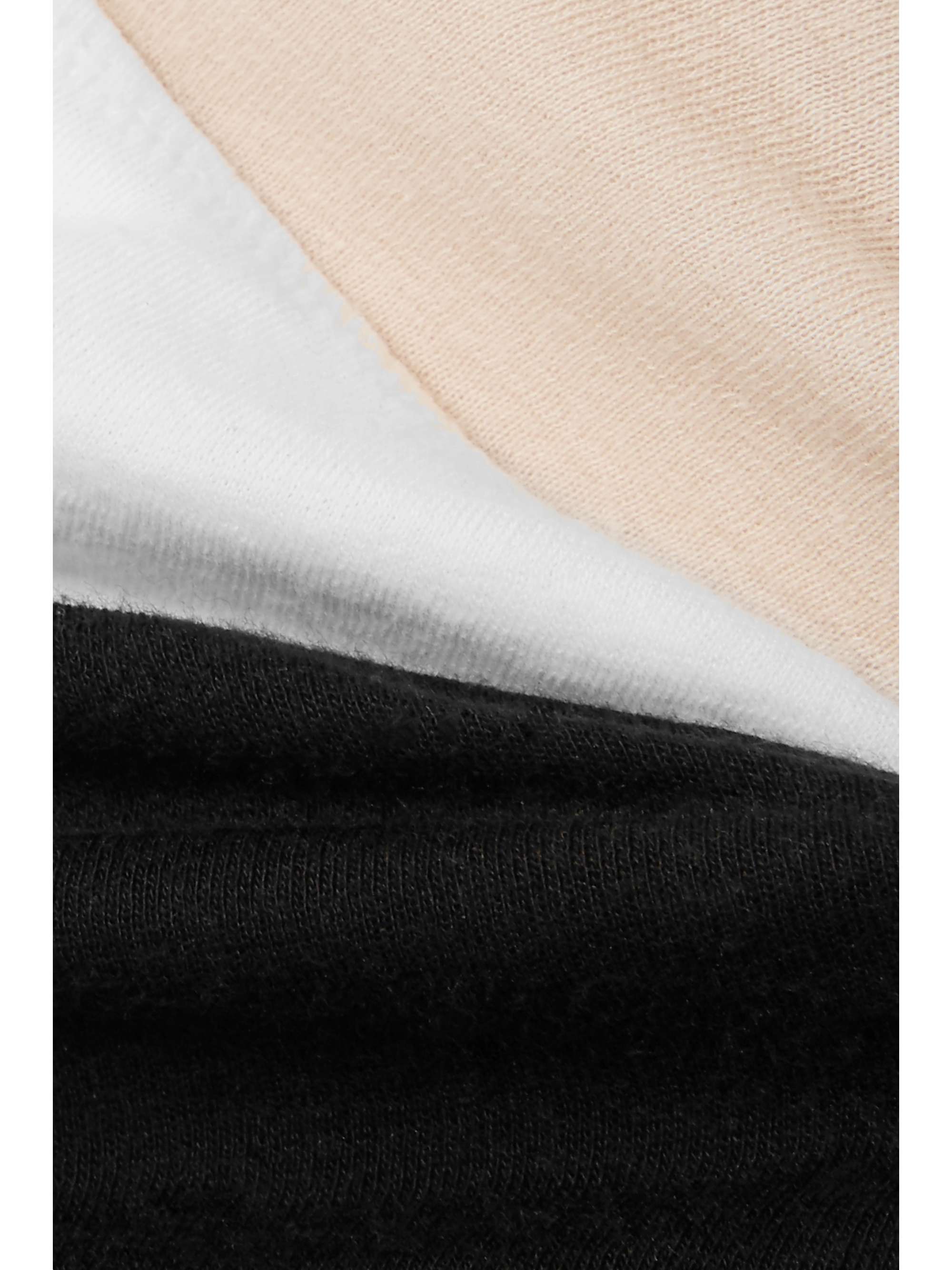 SKIN + NET SUSTAIN set of three organic Pima cotton-jersey briefs