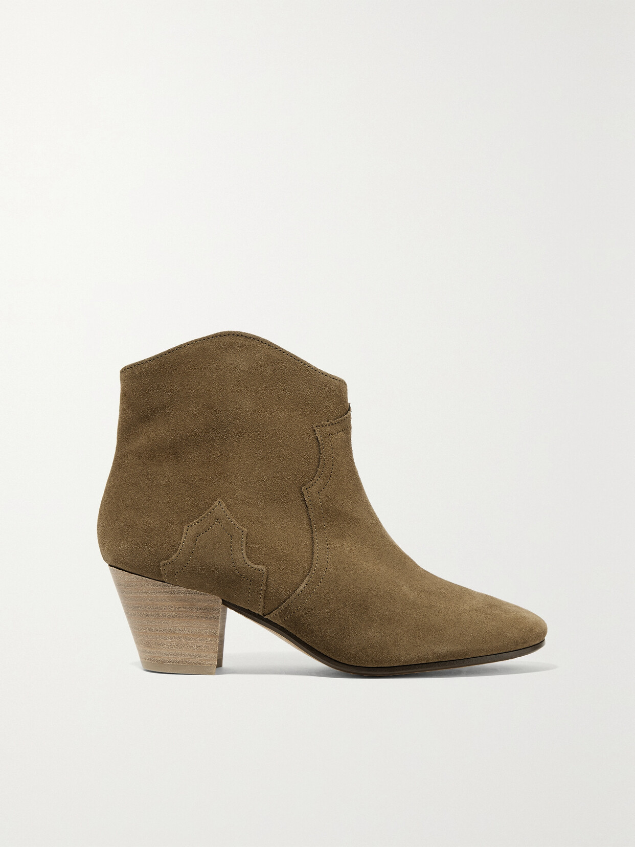 Isabel Marant Dicker Suede Cowboy Boots - Brown