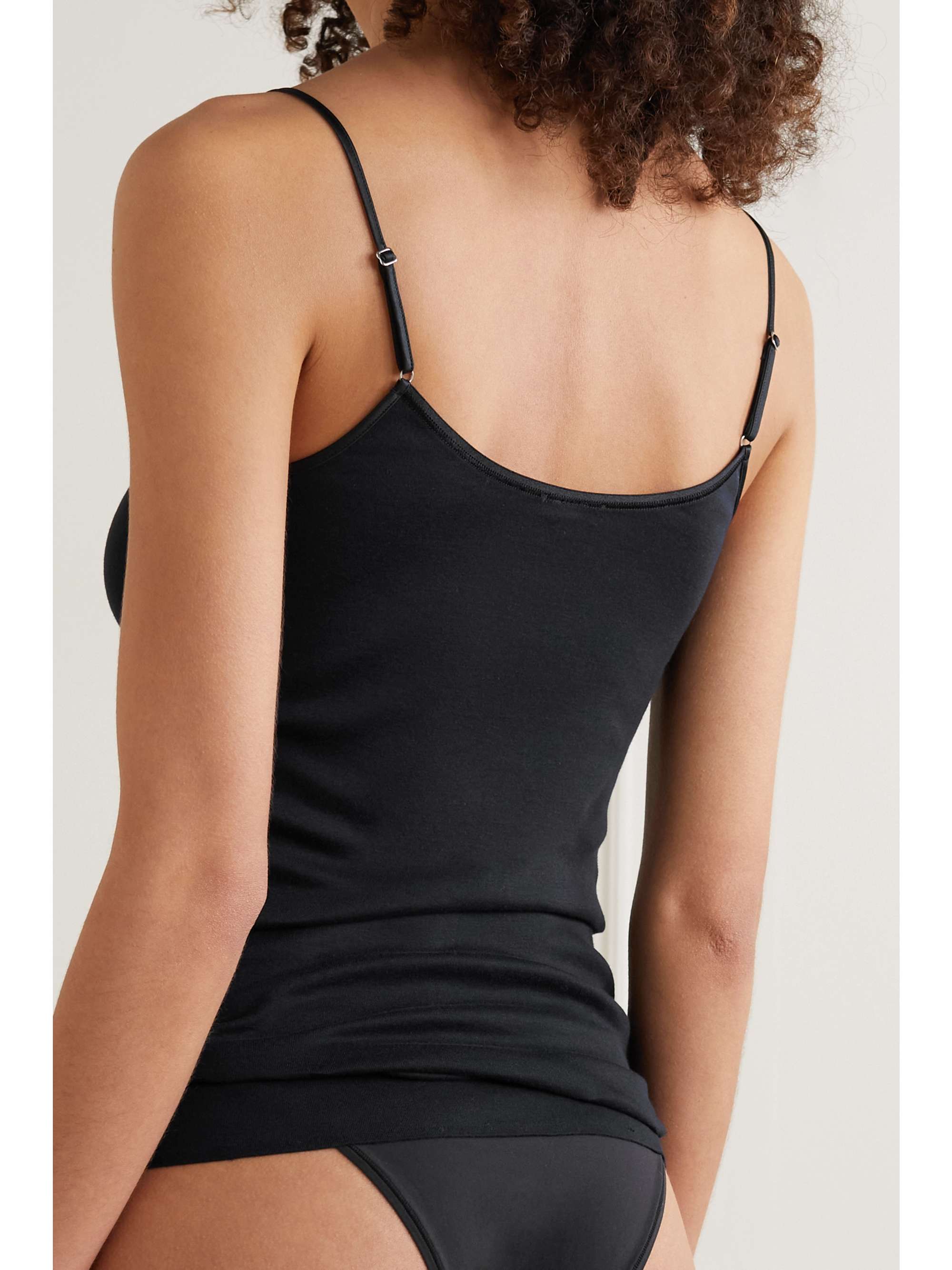 HANRO Satin-trimmed mercerized cotton camisole