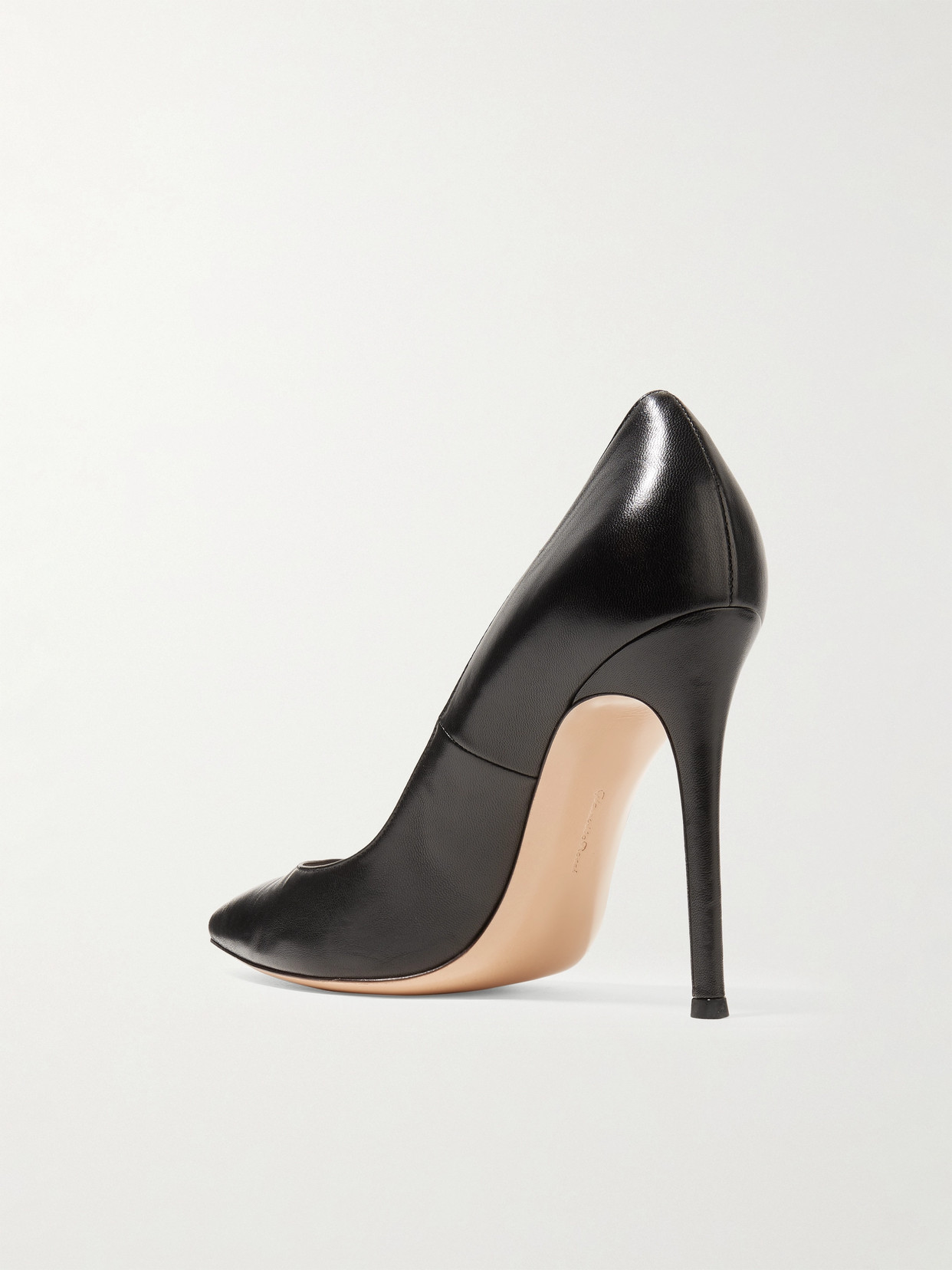 Shop Gianvito Rossi 105 Leather Pumps In Black