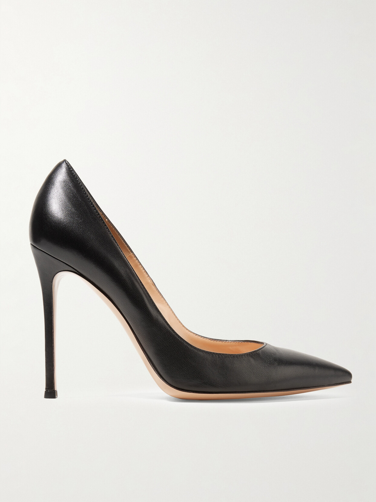 Shop Gianvito Rossi 105 Leather Pumps In Black