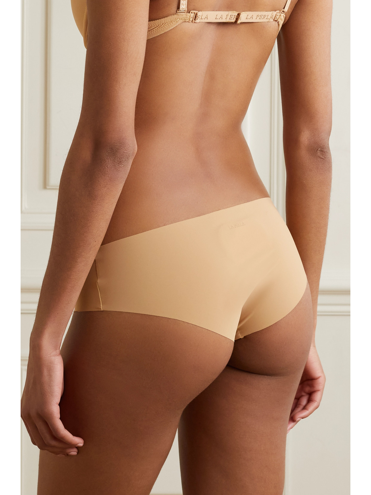 Shop La Perla Up Date Seamless Stretch-jersey Briefs In Neutrals