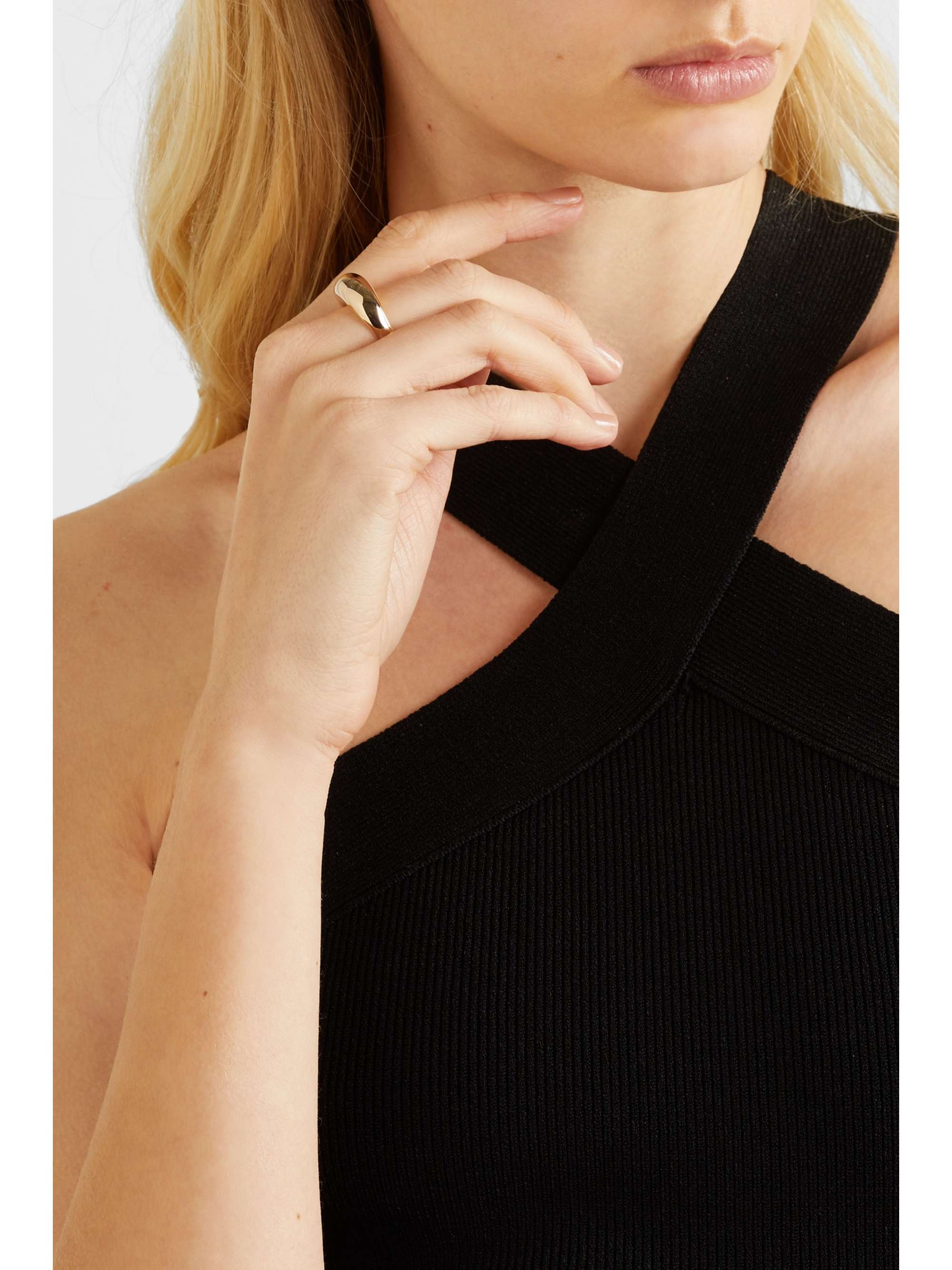 JENNIFER FISHER Tube gold-plated ring