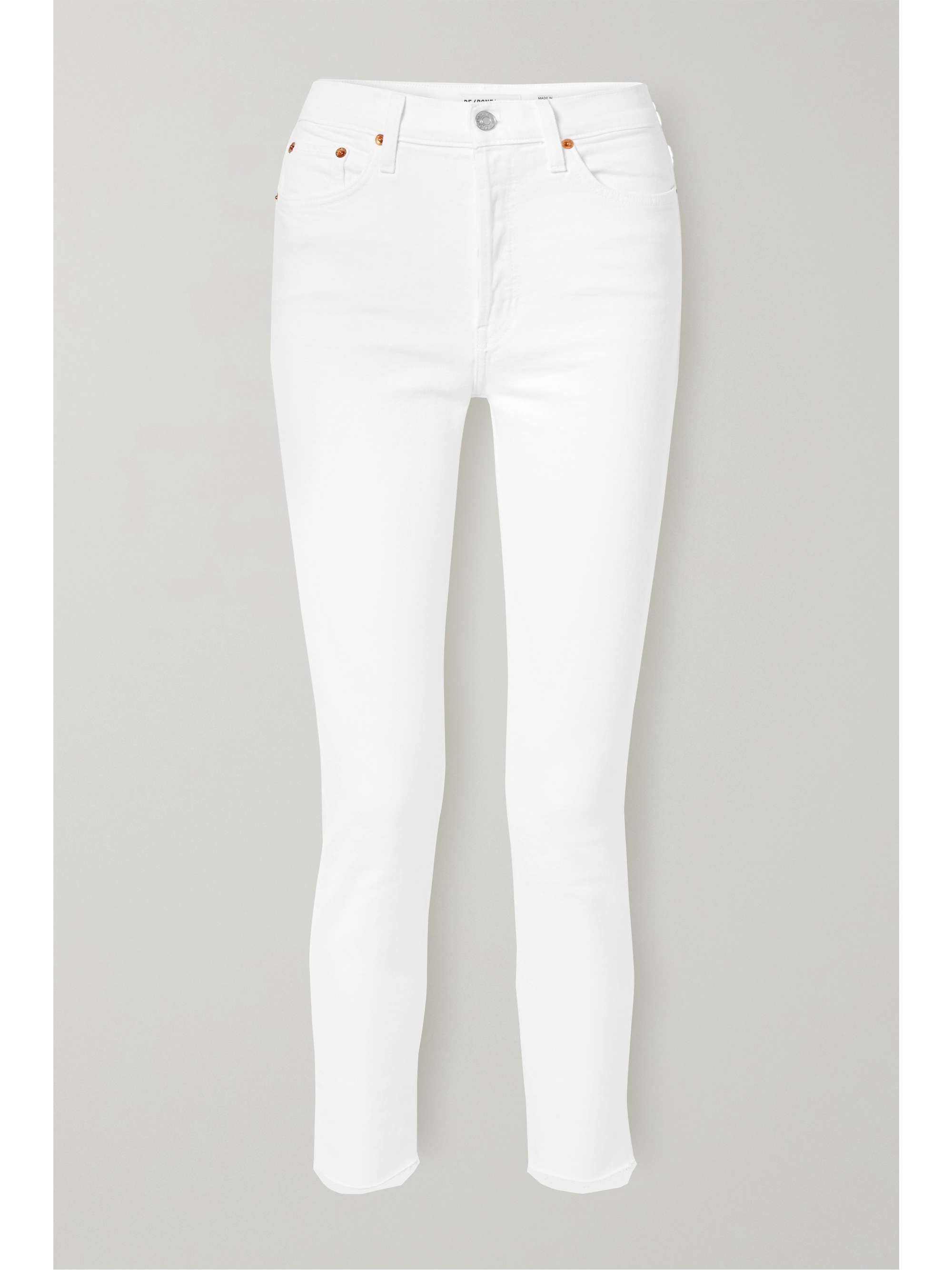 Ankle Crop frayed skinny jeans 
