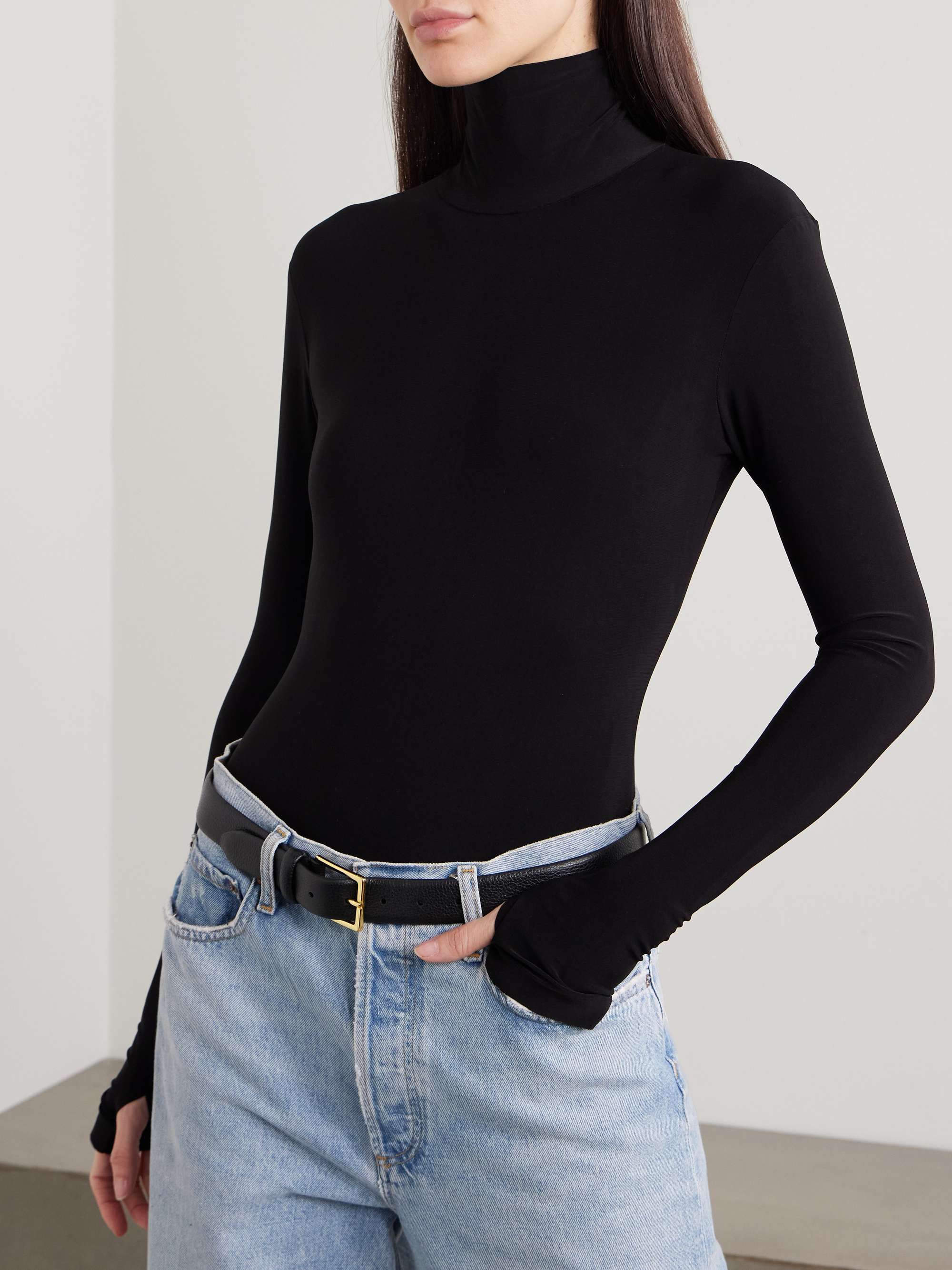 NORMA KAMALI Stretch-jersey turtleneck bodysuit
