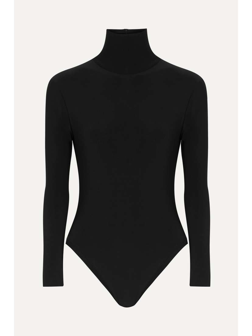 Norma Kamali Stretch-jersey Turtleneck Bodysuit