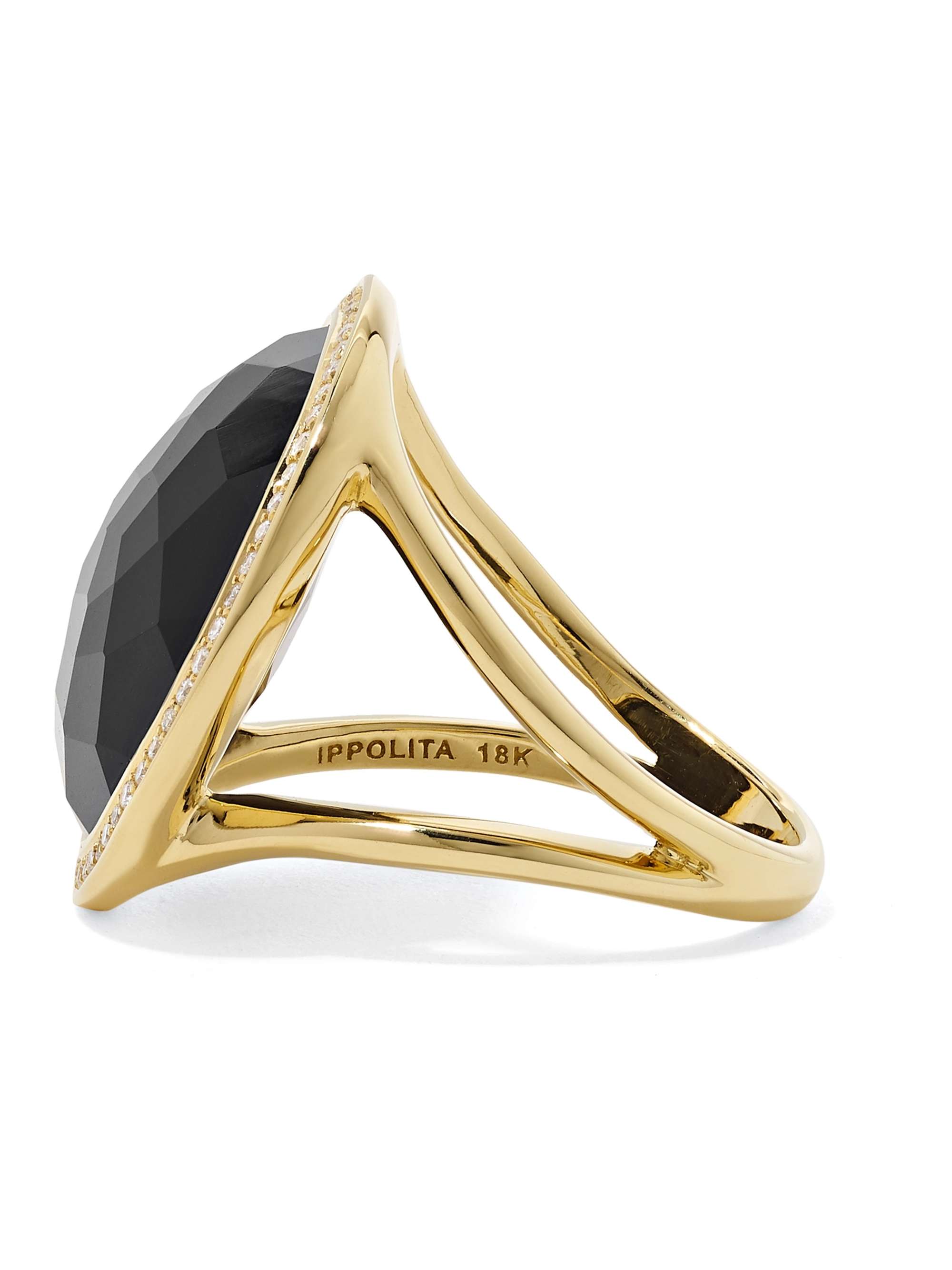 IPPOLITA Lollipop 18-karat gold, onyx and diamond ring